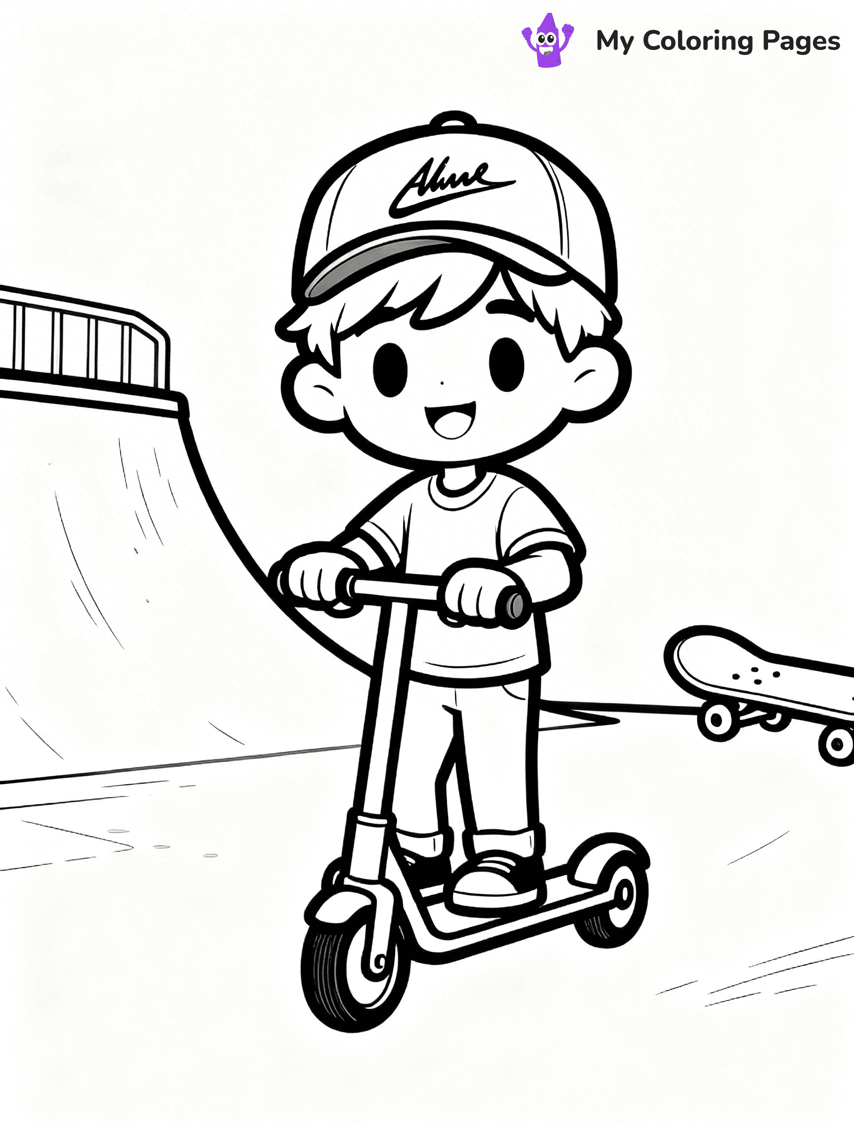 Scooter Coloring Pages - 3