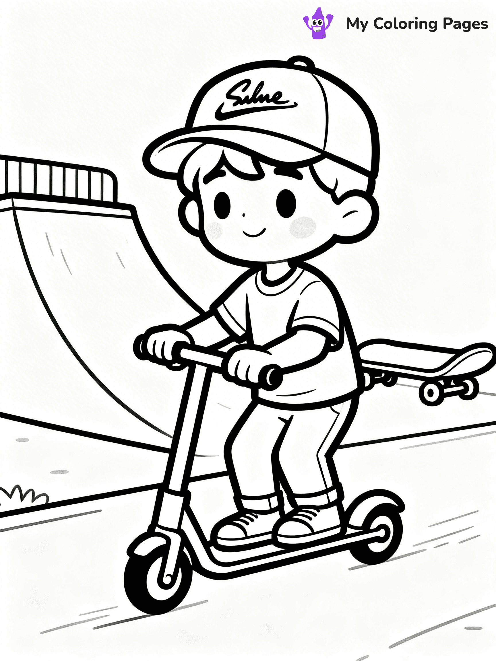 Scooter Coloring Pages - 2