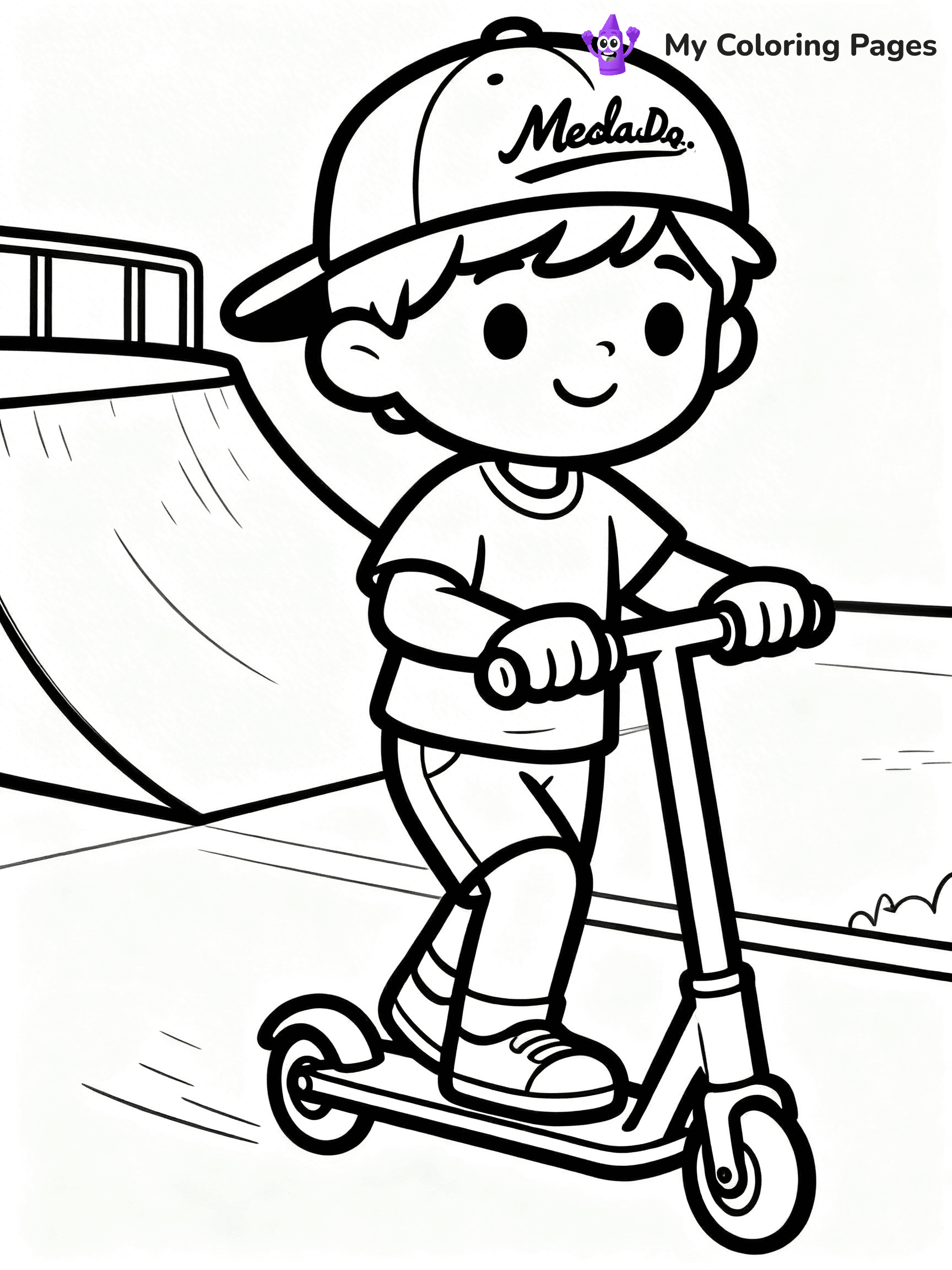 Scooter Coloring Pages - 1