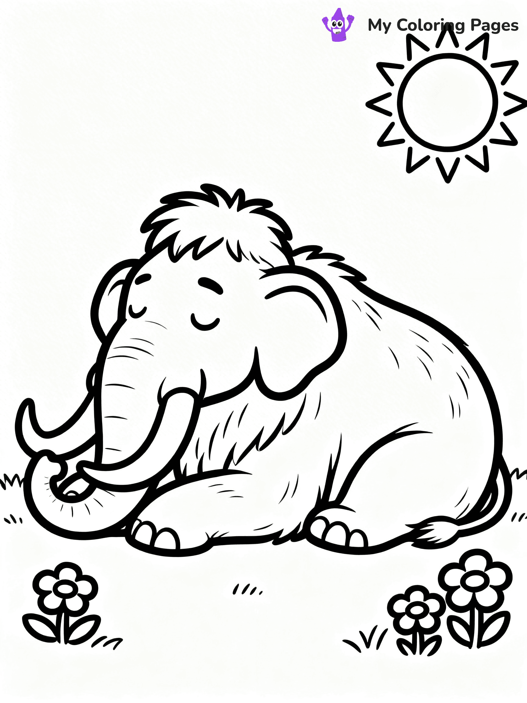 Woolly Mammoth Coloring Pages - 23