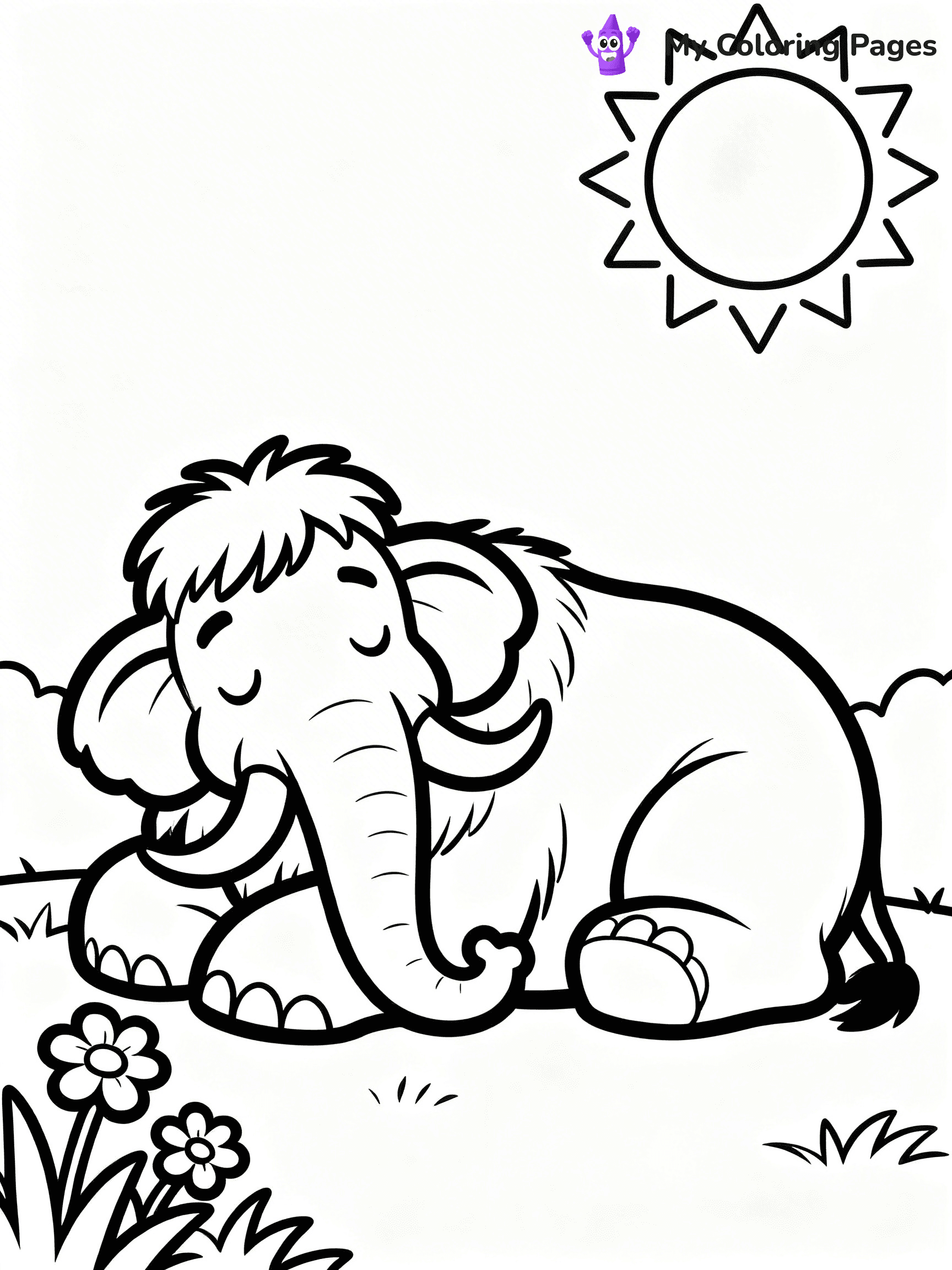 Woolly Mammoth Coloring Pages - 22