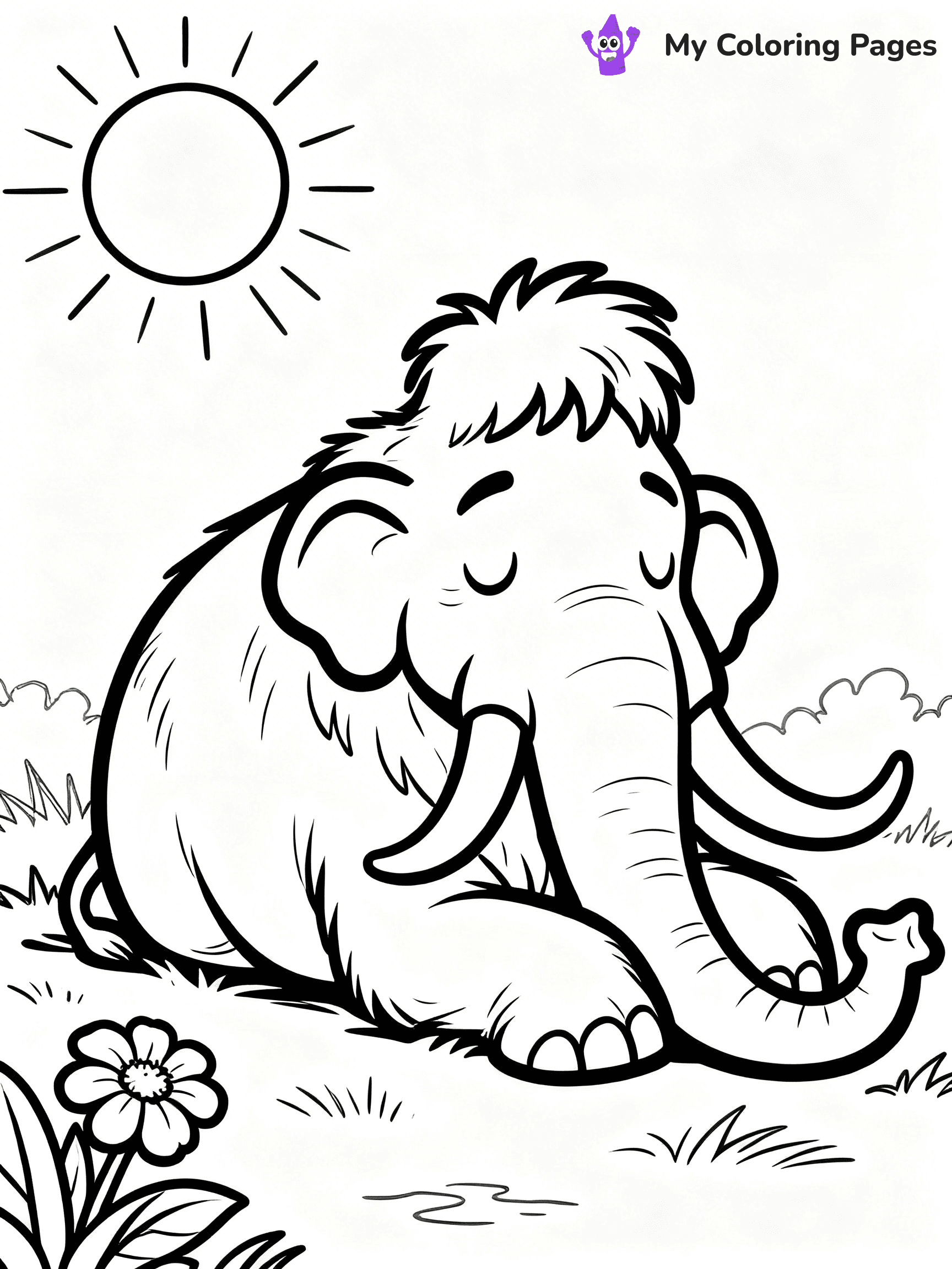 Woolly Mammoth Coloring Pages - 21