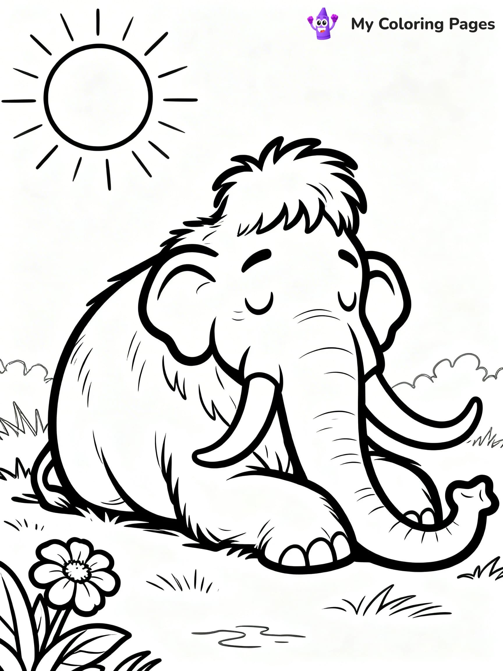 Woolly Mammoth Coloring Pages - 21