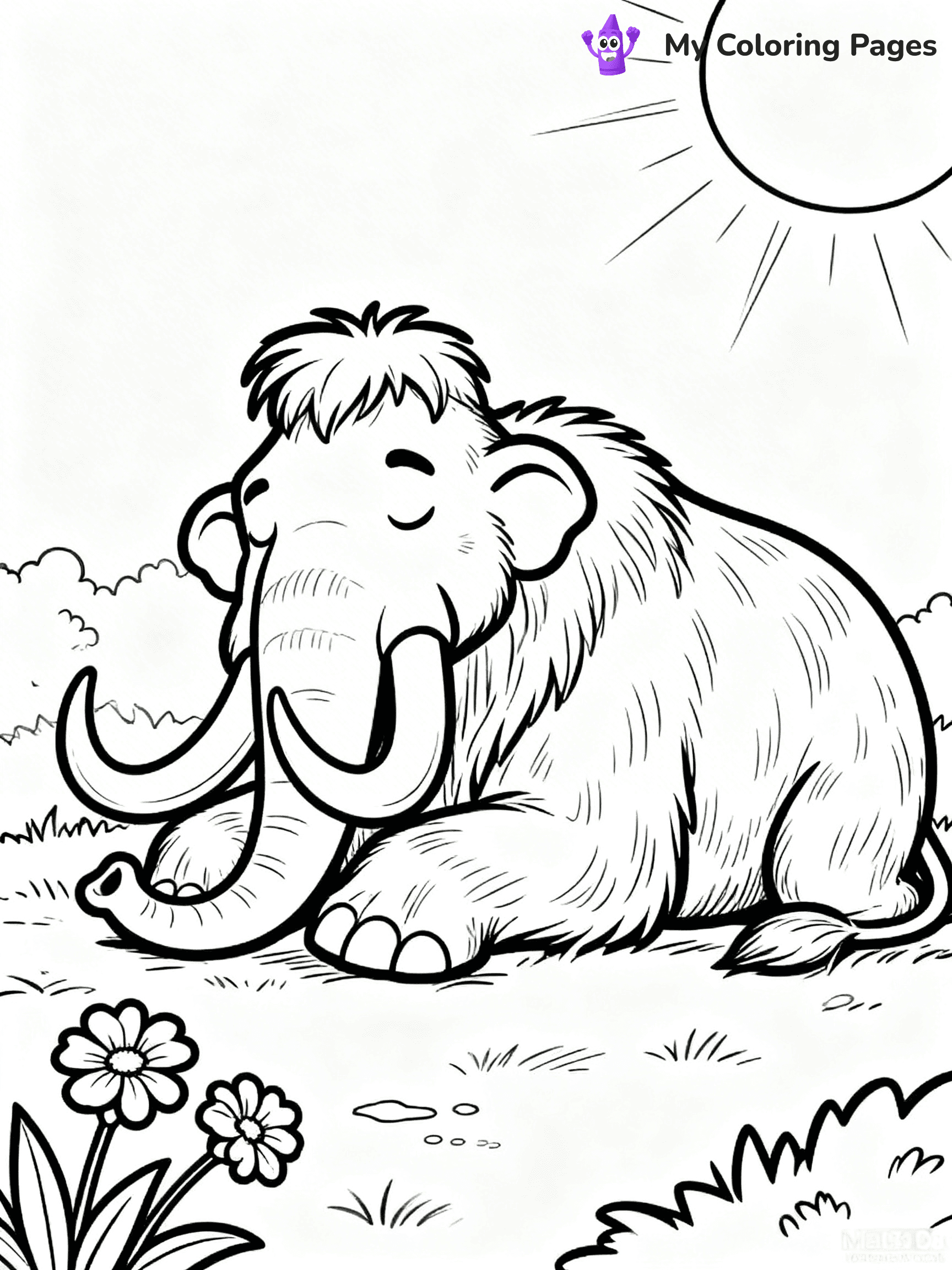 Woolly Mammoth Coloring Pages - 20