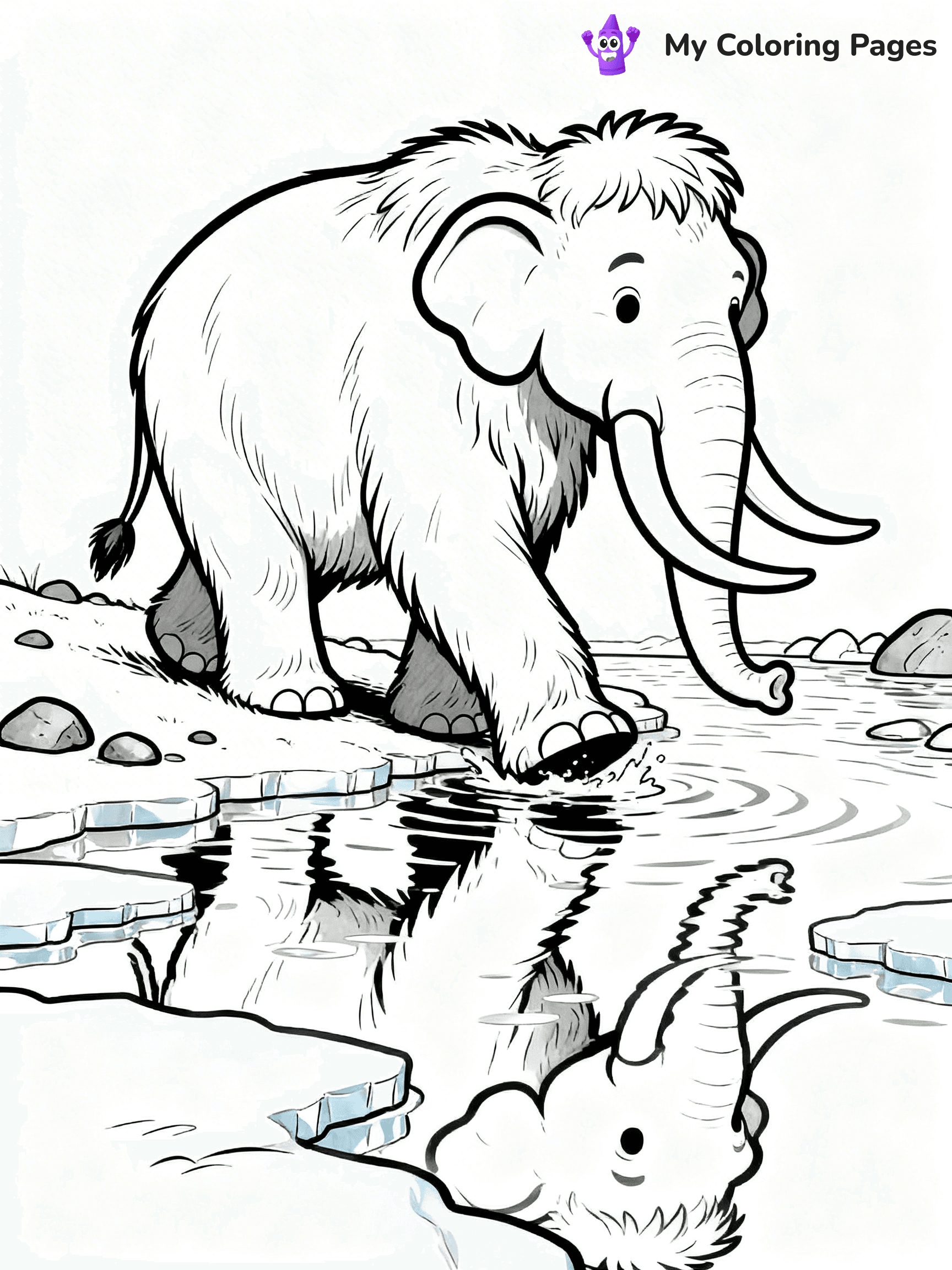 Woolly Mammoth Coloring Pages - 18