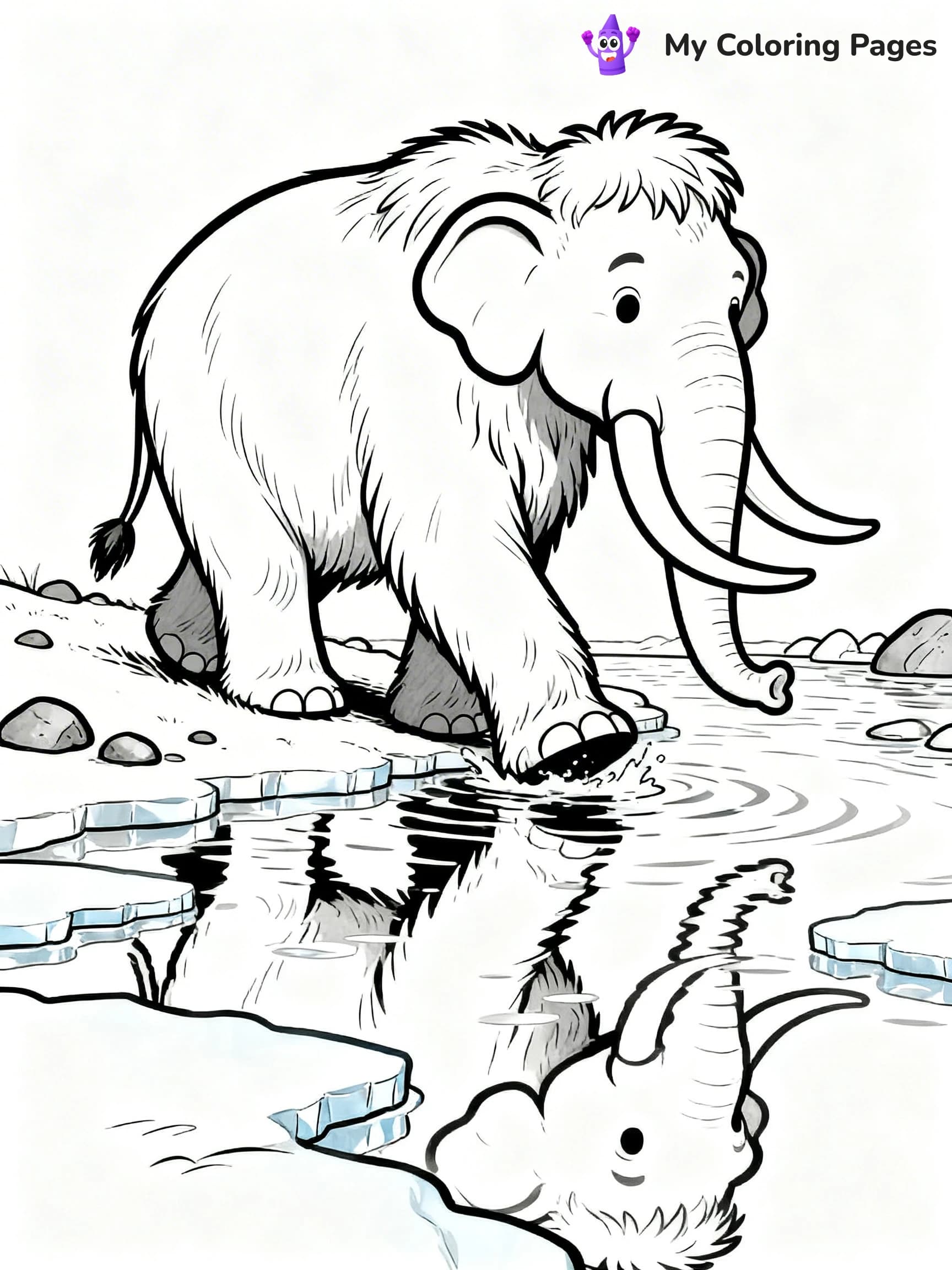 Woolly Mammoth Coloring Pages - 18
