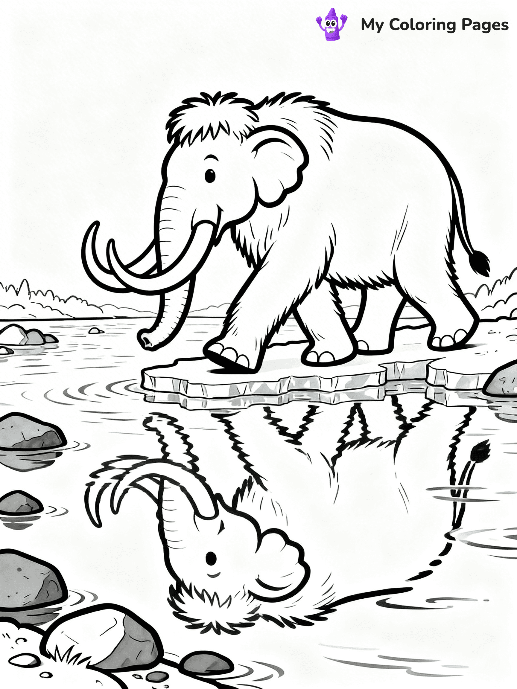 Woolly Mammoth Coloring Pages - 17
