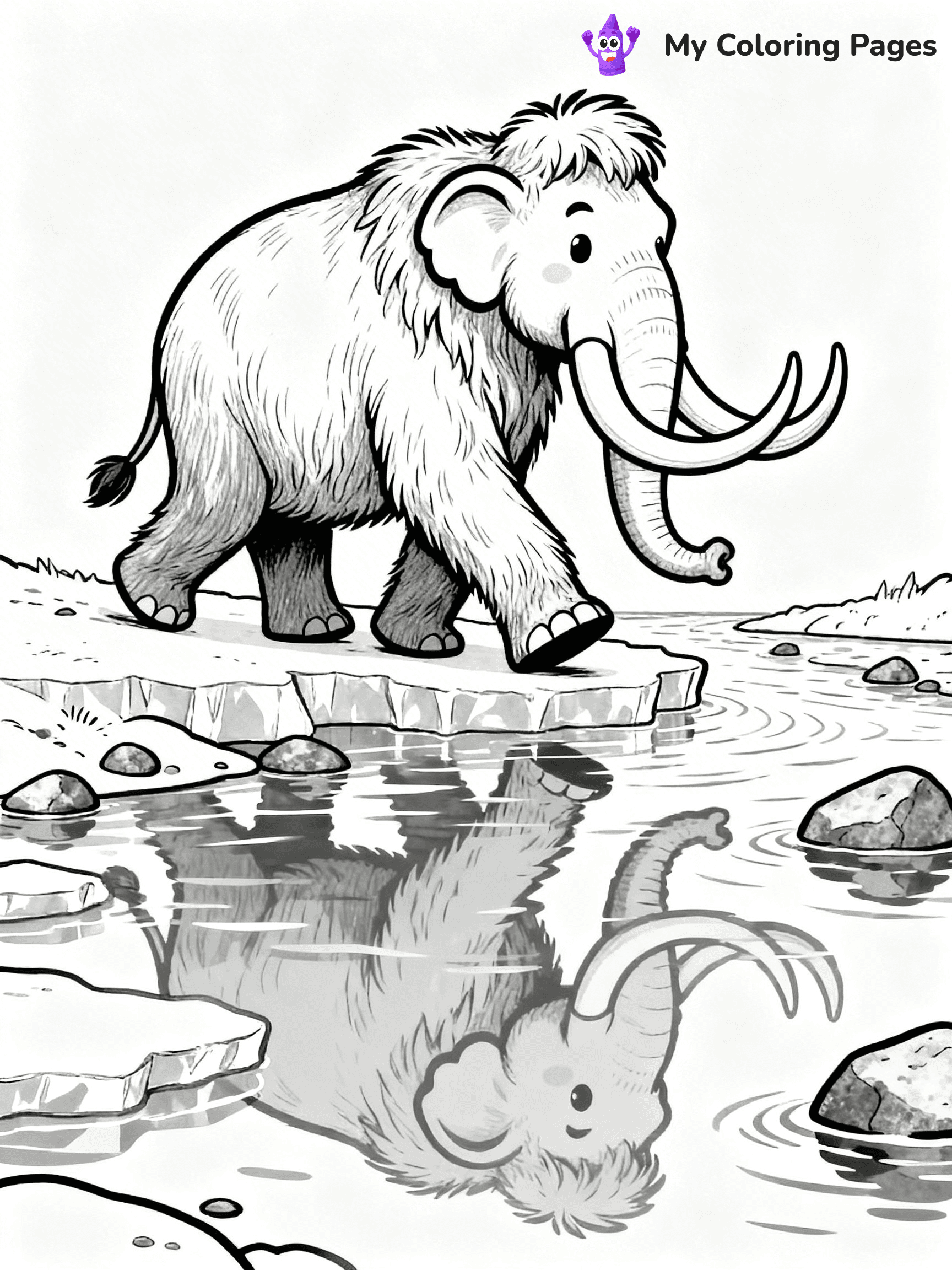 Woolly Mammoth Coloring Pages - 15