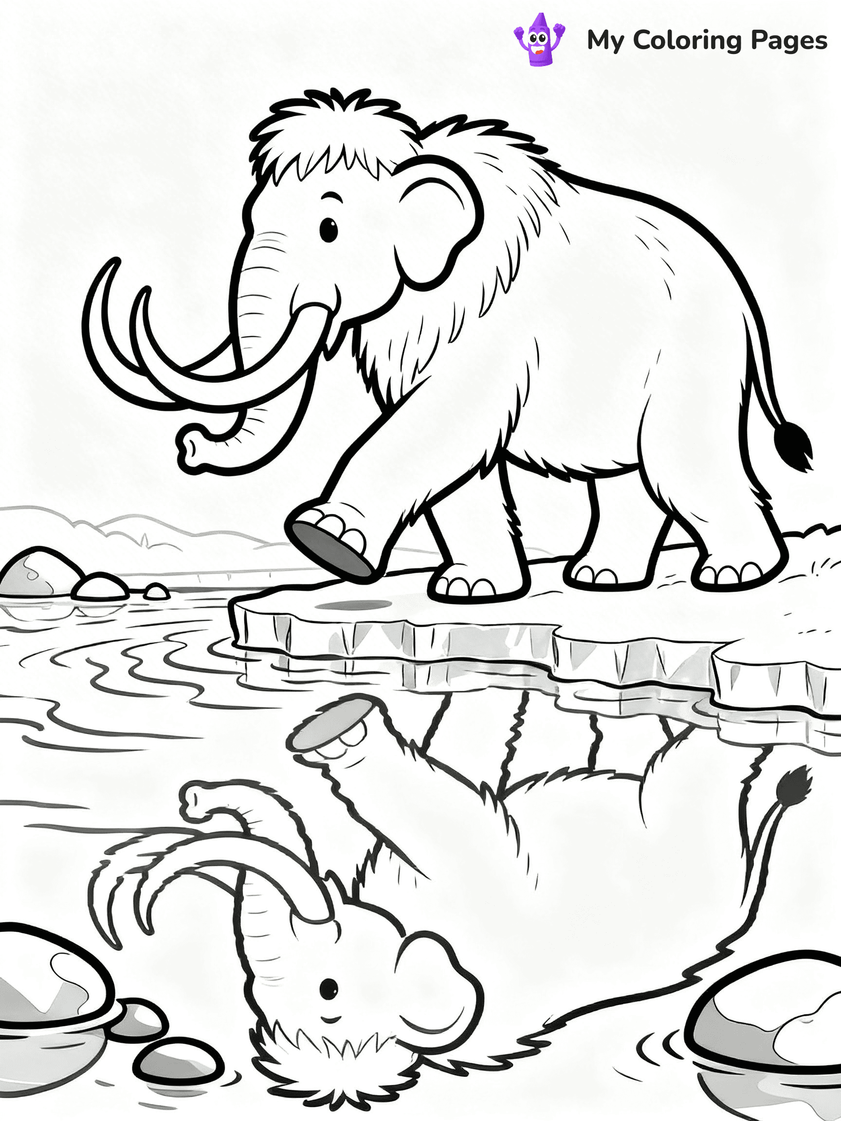 Woolly Mammoth Coloring Pages - 14