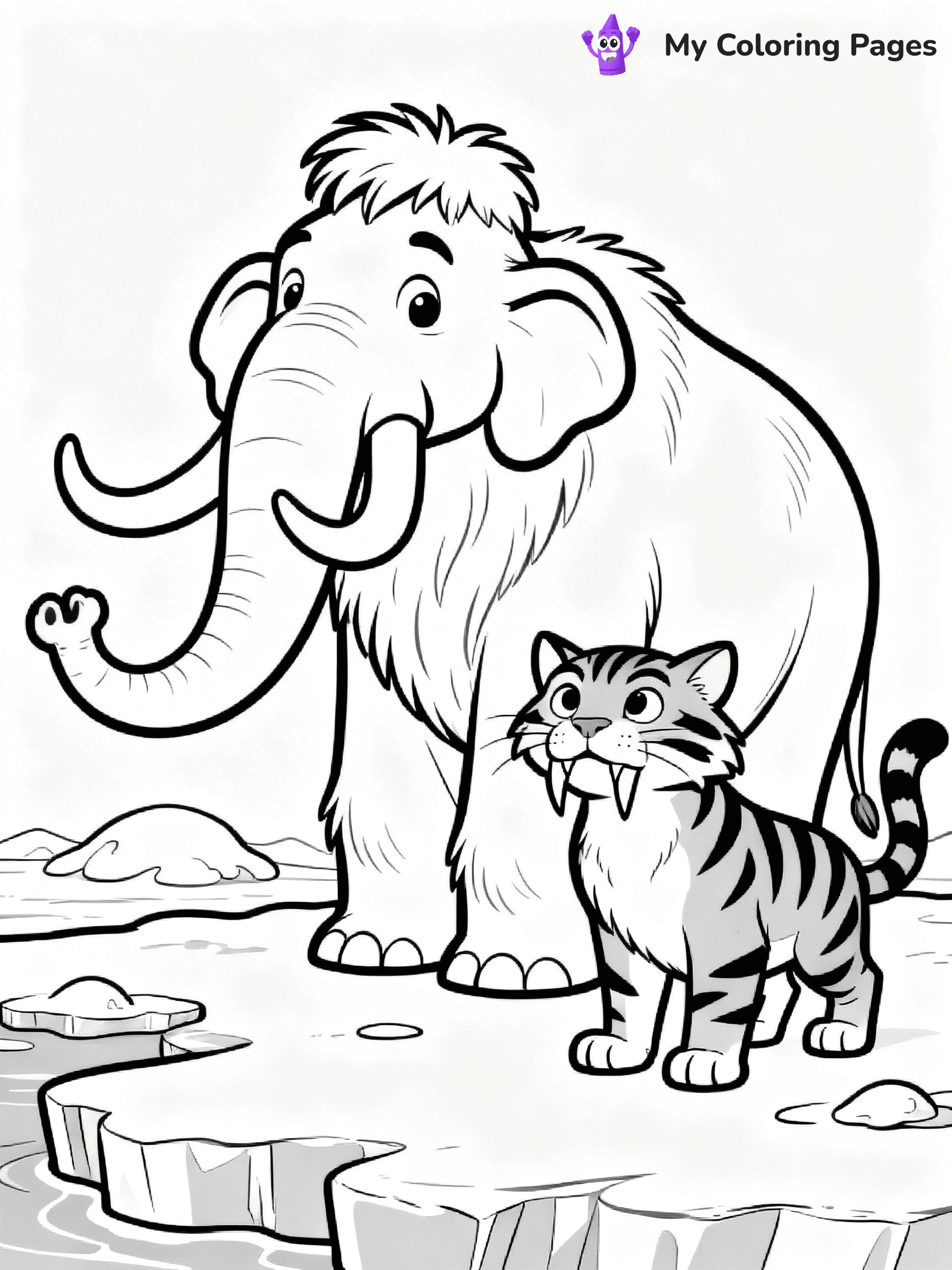 Woolly Mammoth Coloring Pages - 11