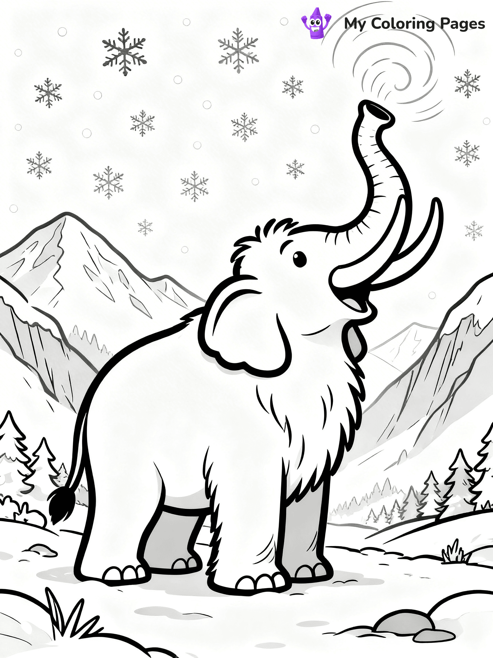 Woolly Mammoth Coloring Pages - 10