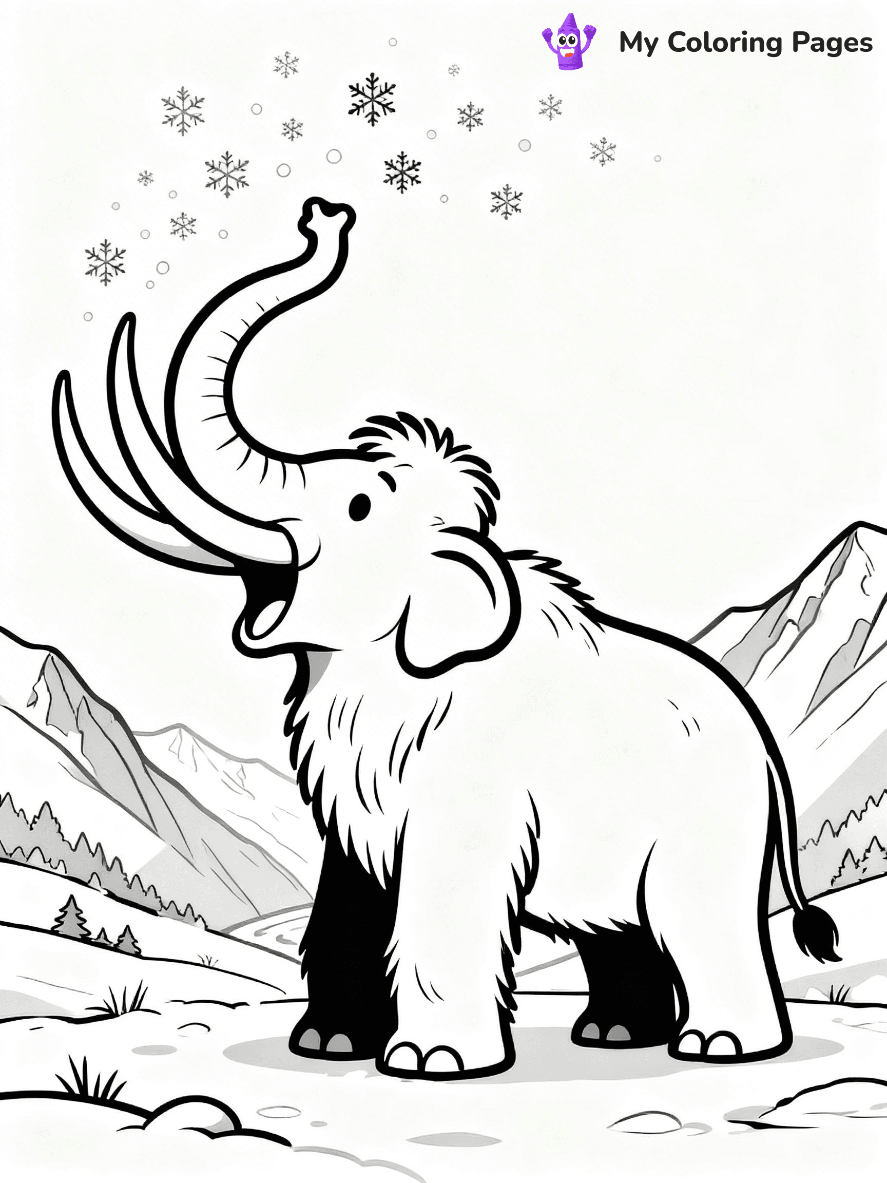 Woolly Mammoth Coloring Pages - 9