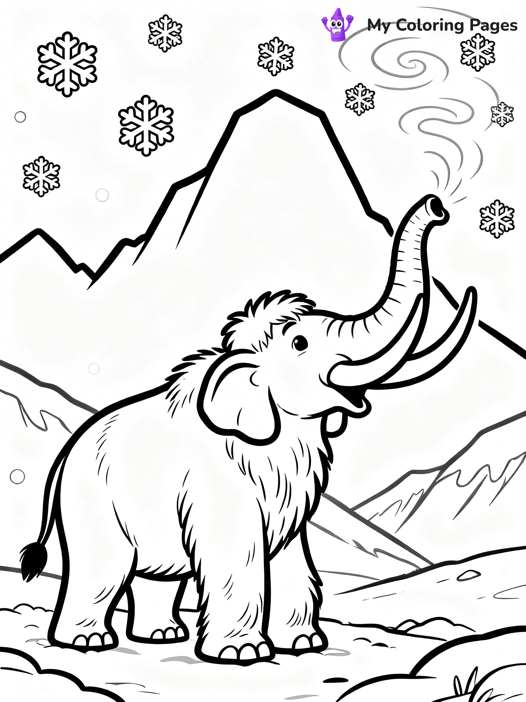 Woolly Mammoth Coloring Pages - 5