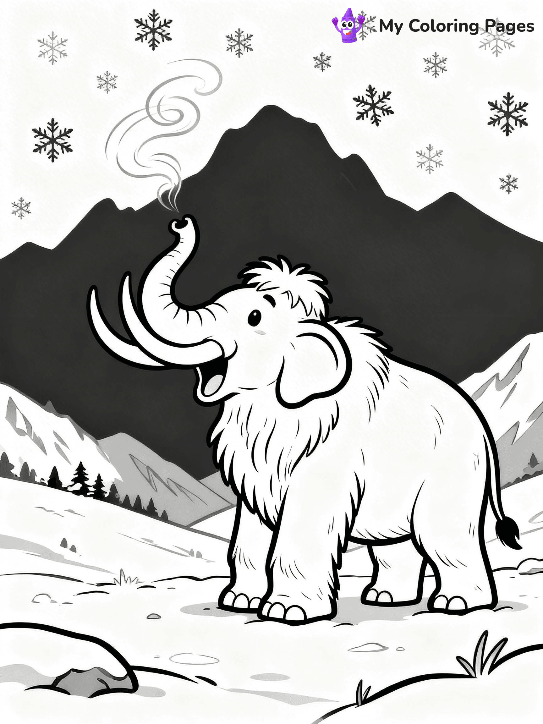 Woolly Mammoth Coloring Pages - 4