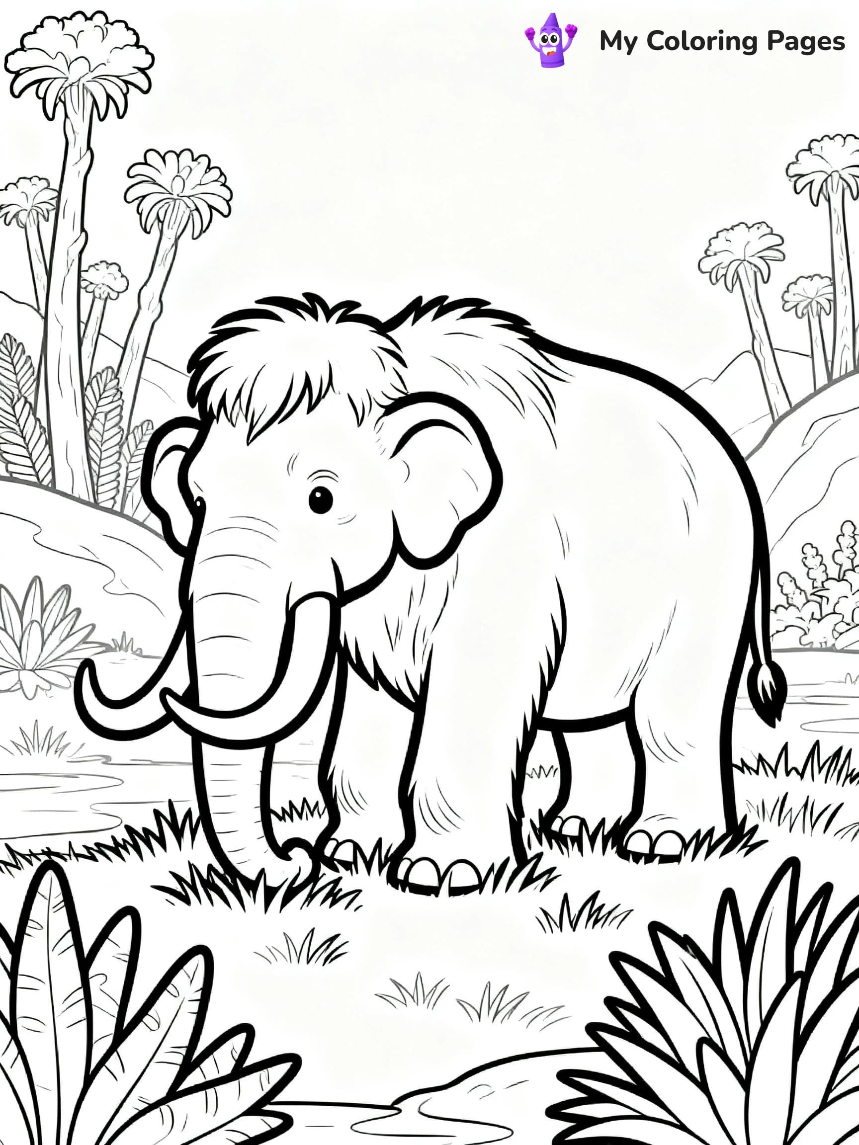 Woolly Mammoth Coloring Pages - 24
