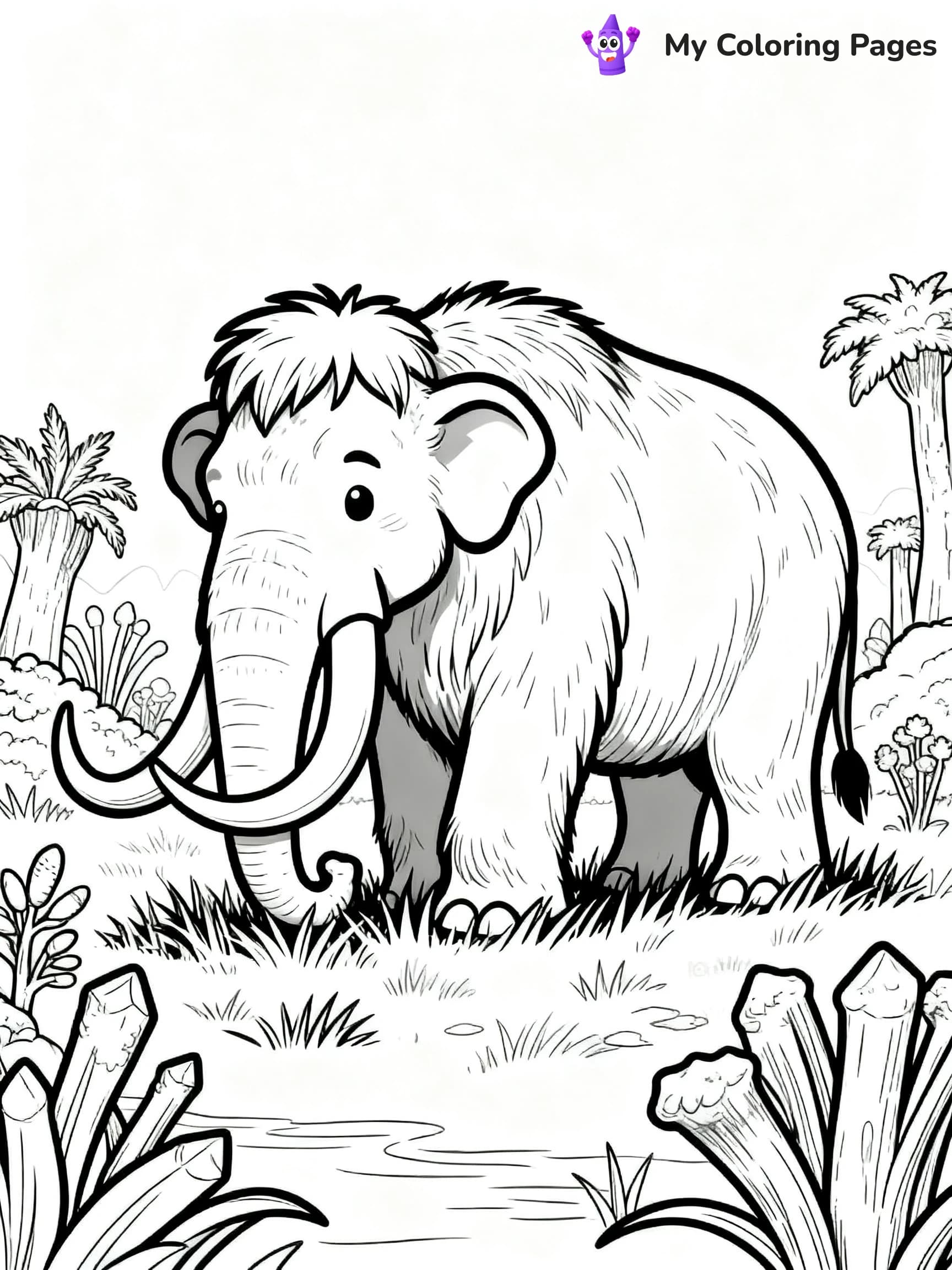 Woolly Mammoth Coloring Pages - 22