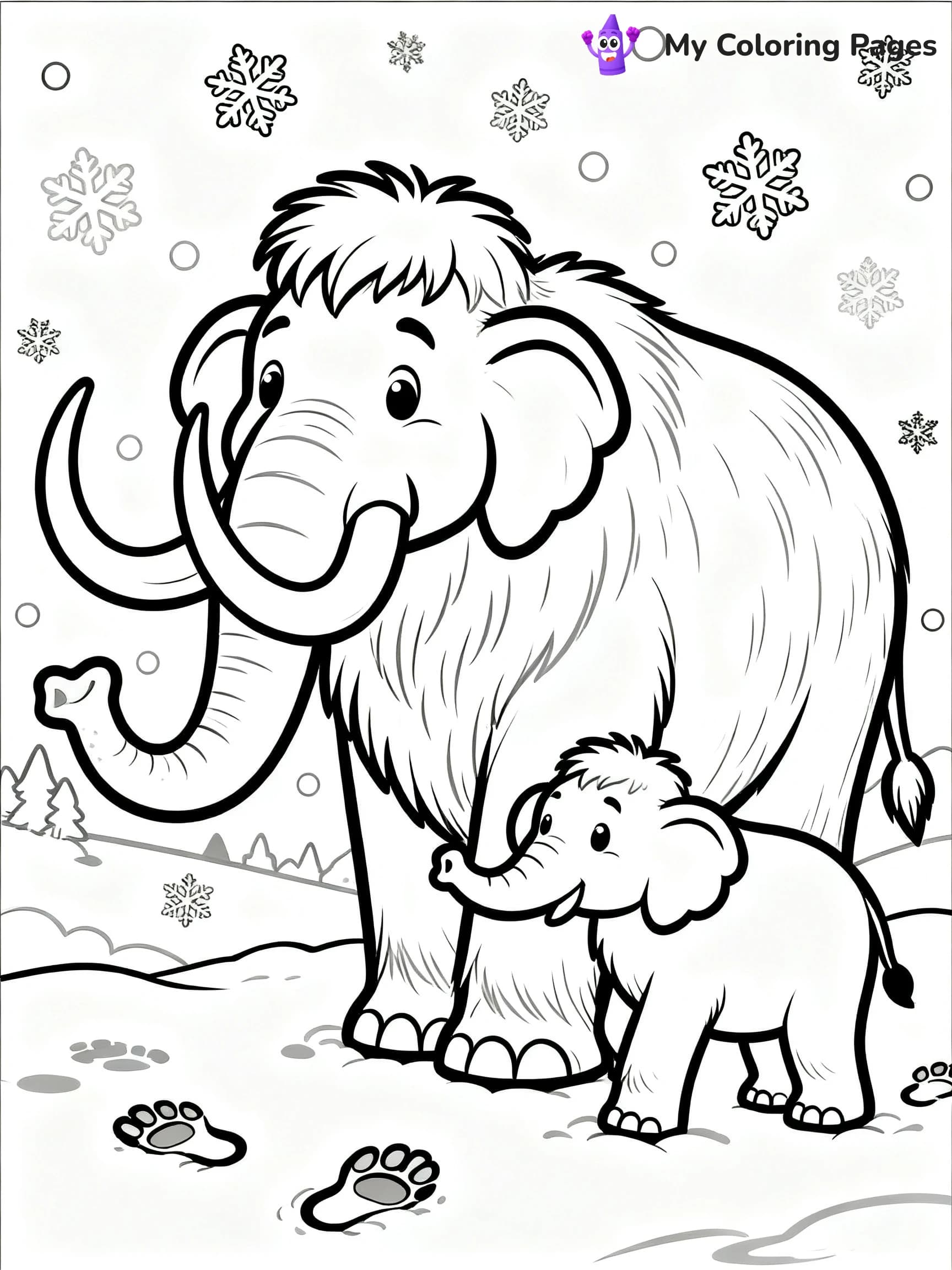 Woolly Mammoth Coloring Pages - 21