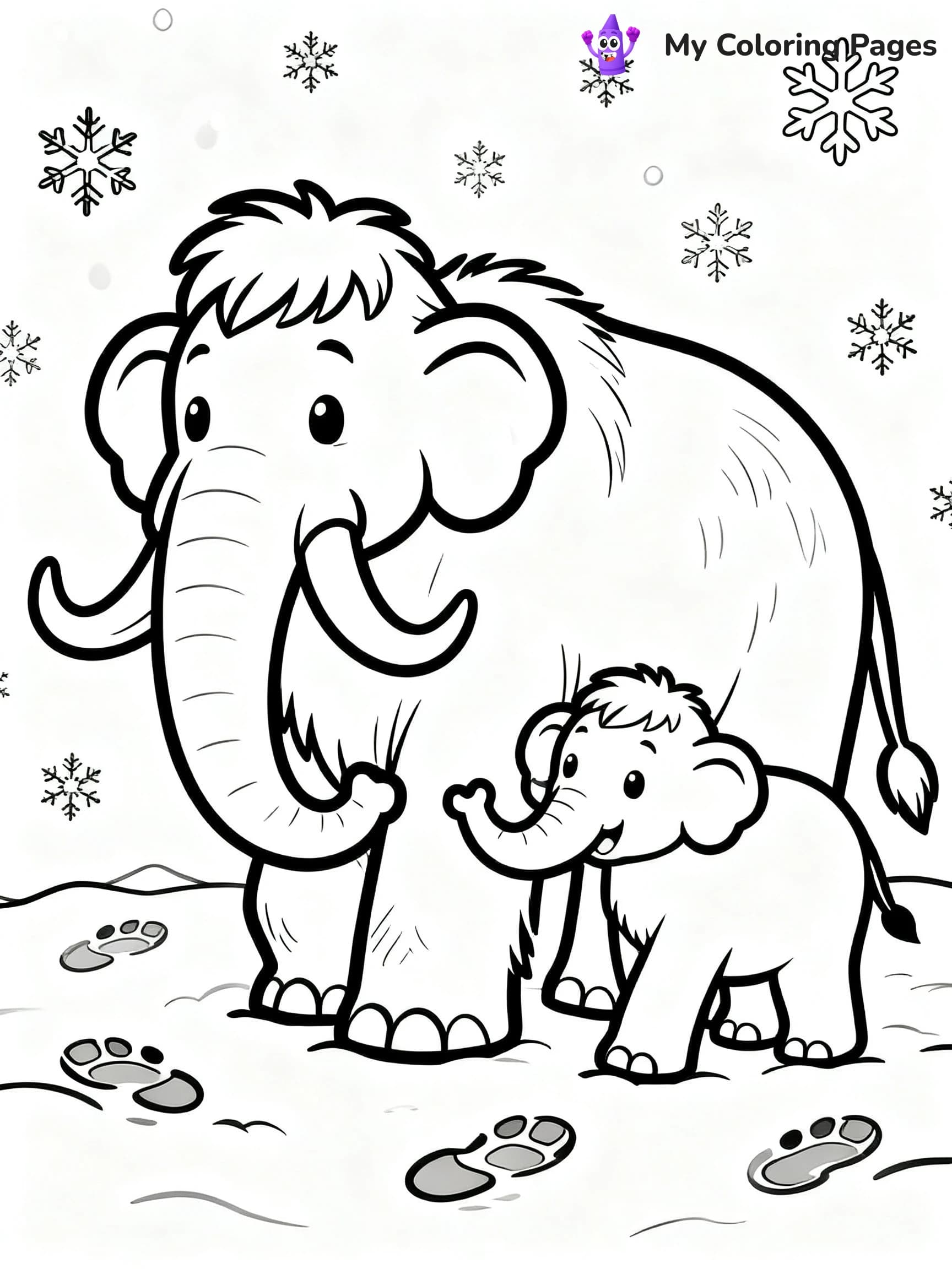 Woolly Mammoth Coloring Pages - 20