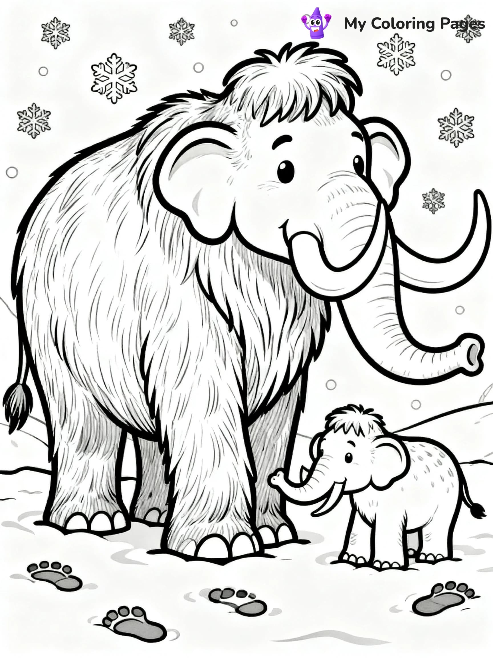 Woolly Mammoth Coloring Pages - 19