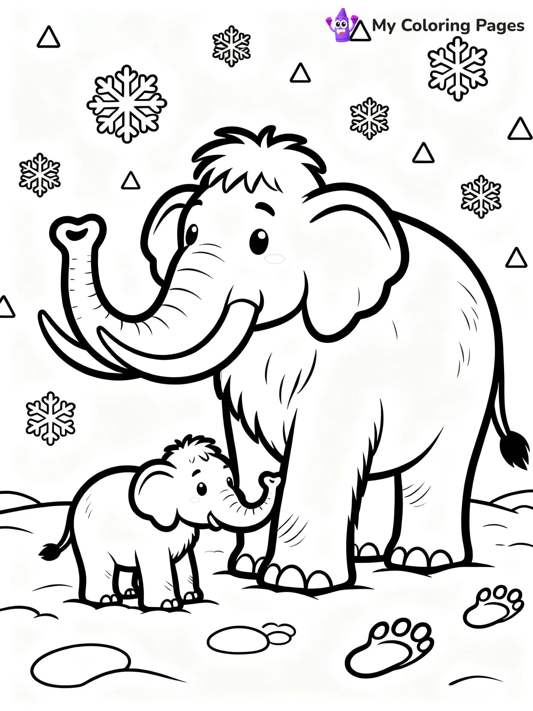 Woolly Mammoth Coloring Pages - 18