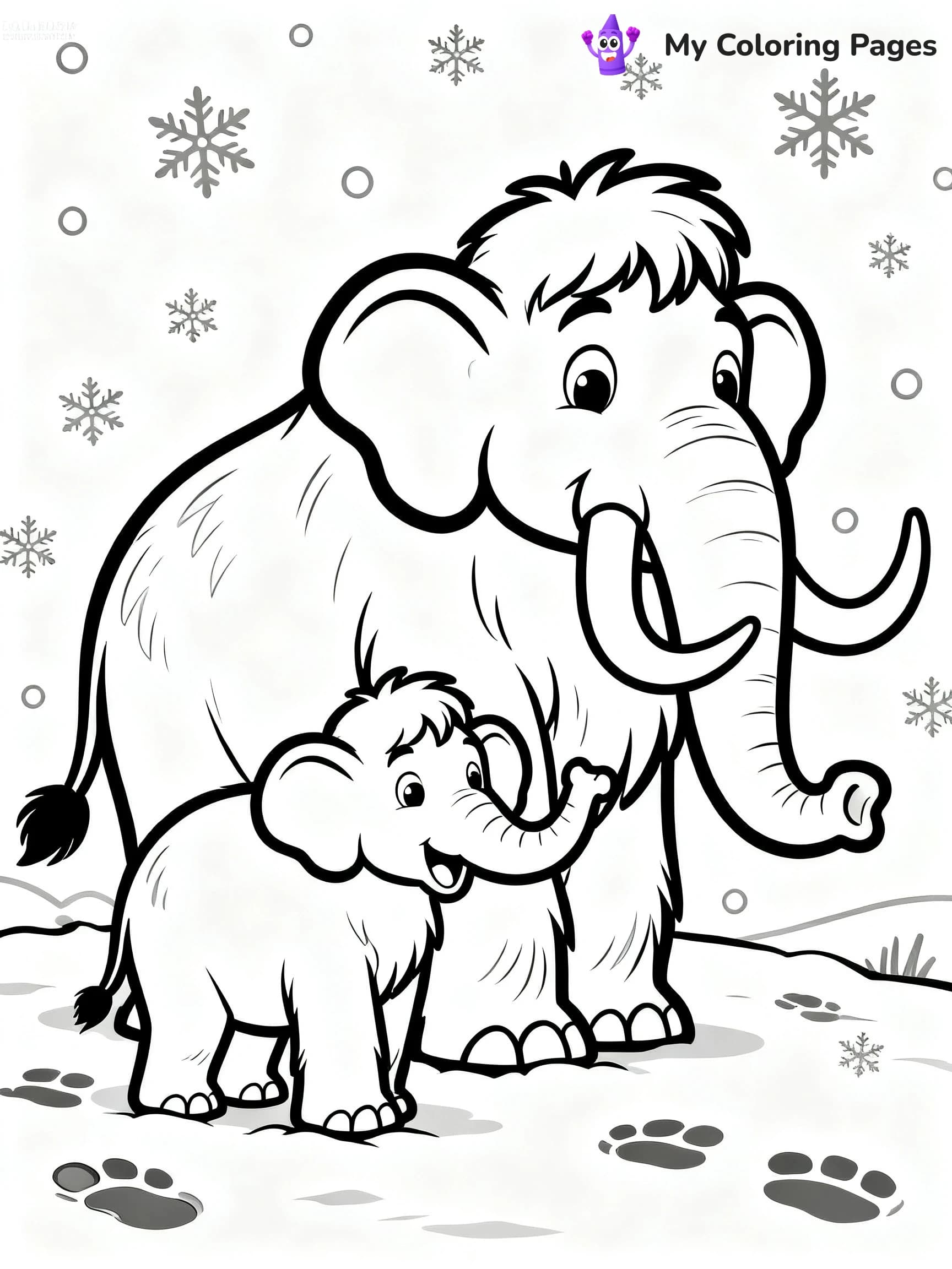 Woolly Mammoth Coloring Pages - 17