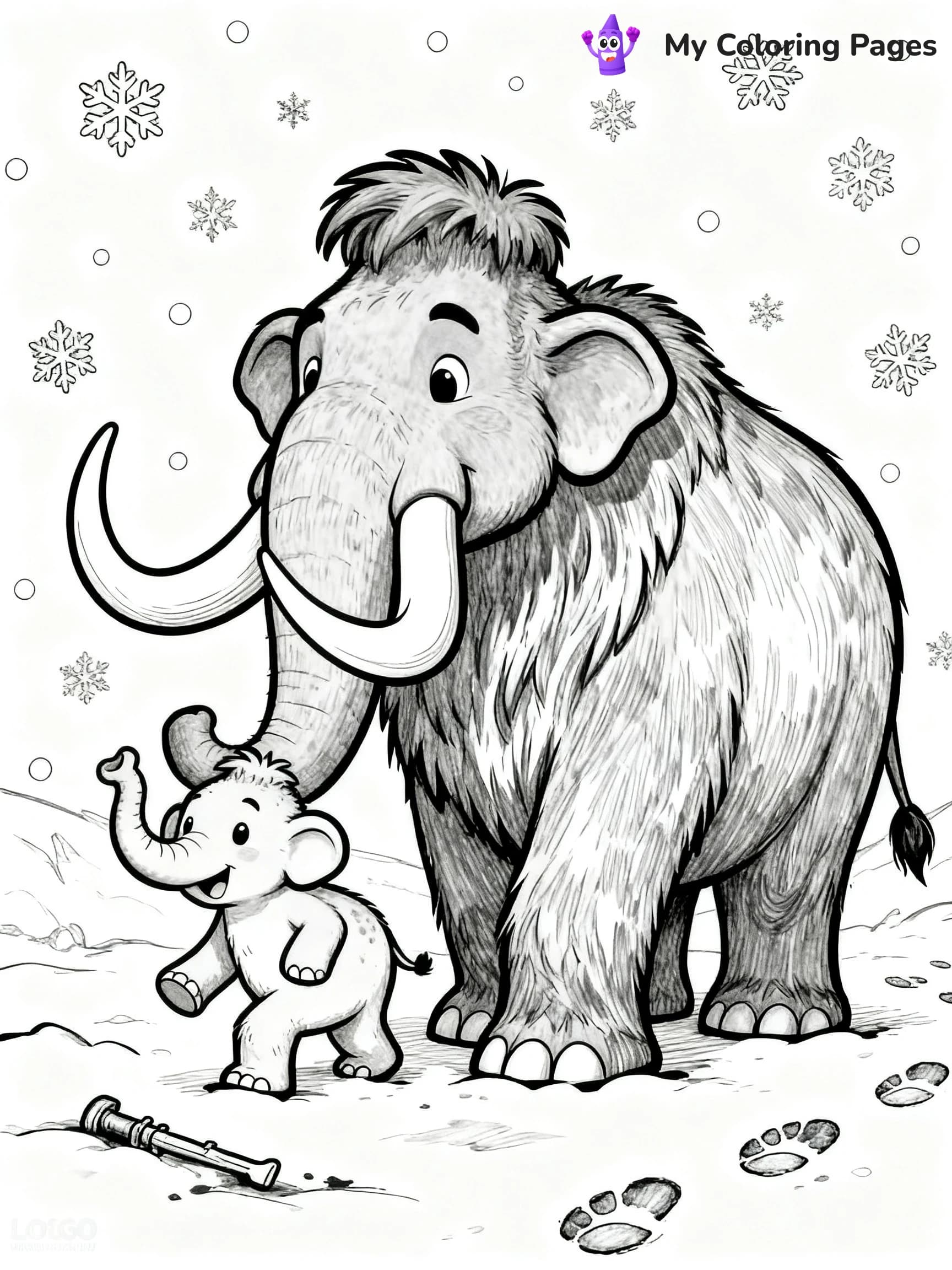 Woolly Mammoth Coloring Pages - 16
