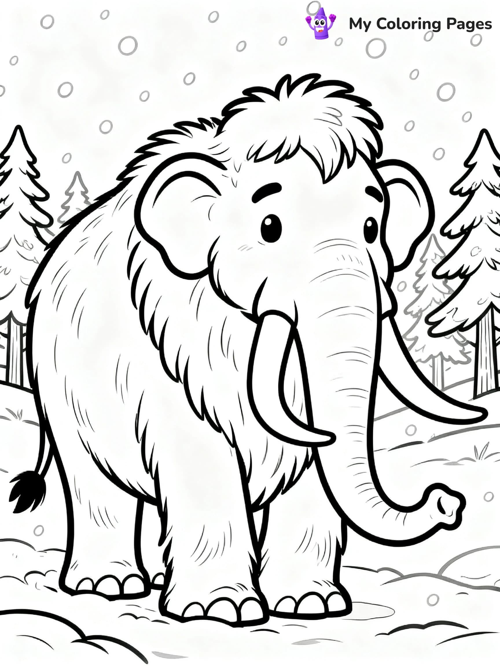 Woolly Mammoth Coloring Pages - 14