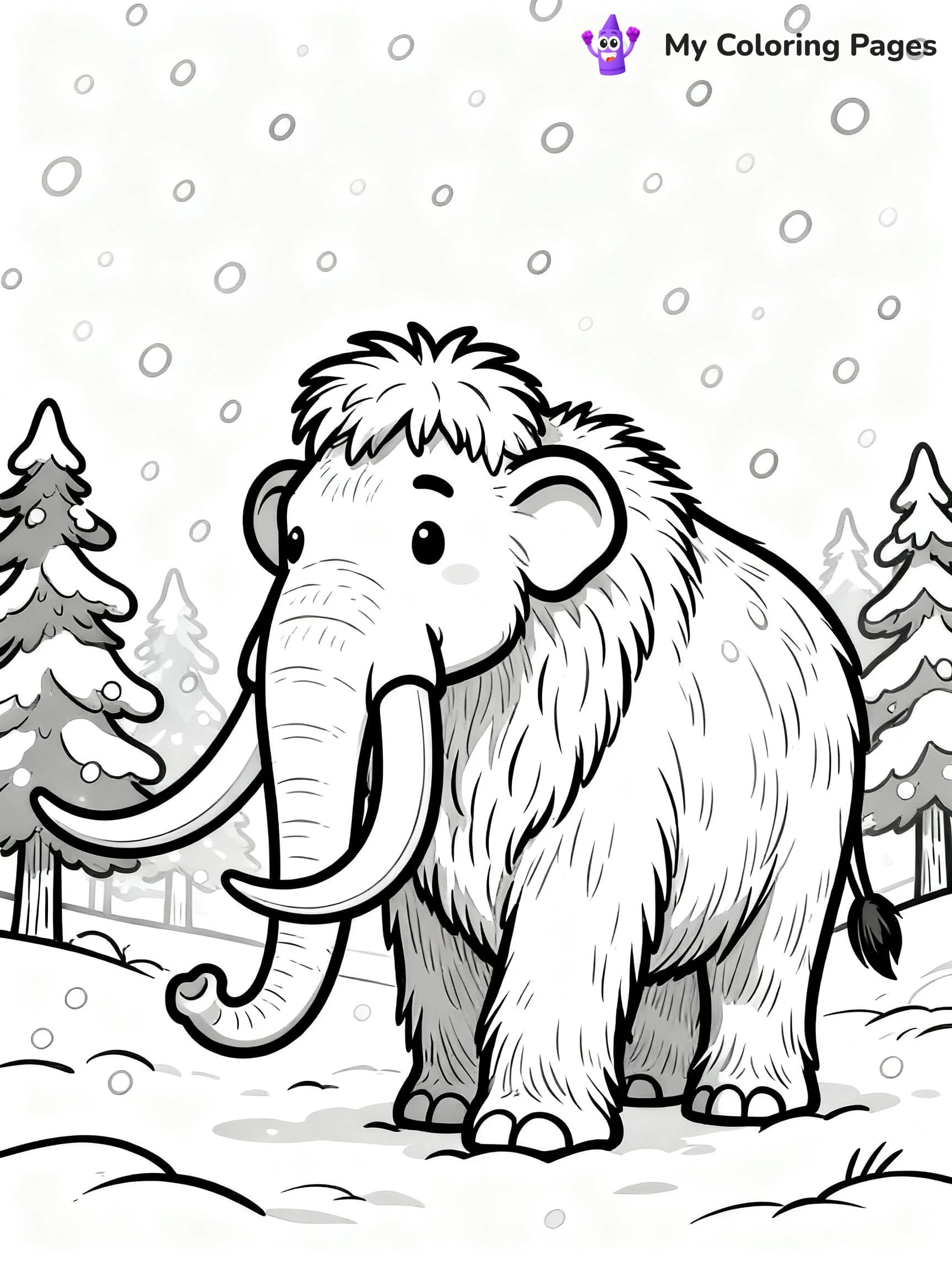 Woolly Mammoth Coloring Pages - 13