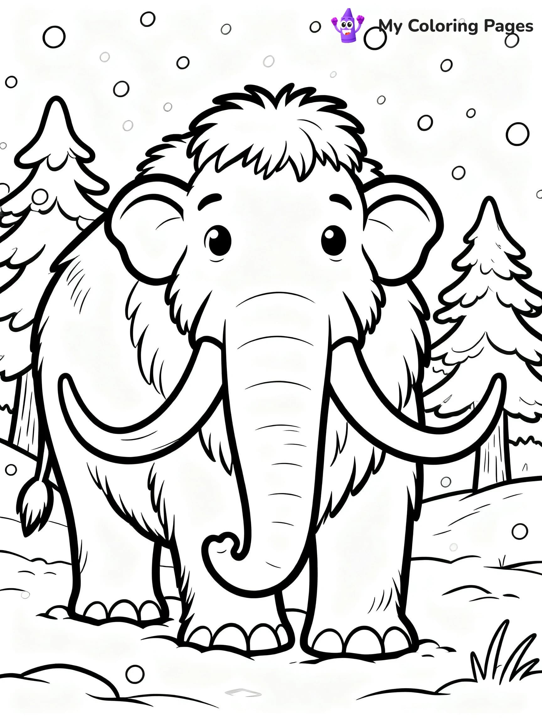 Woolly Mammoth Coloring Pages - 10