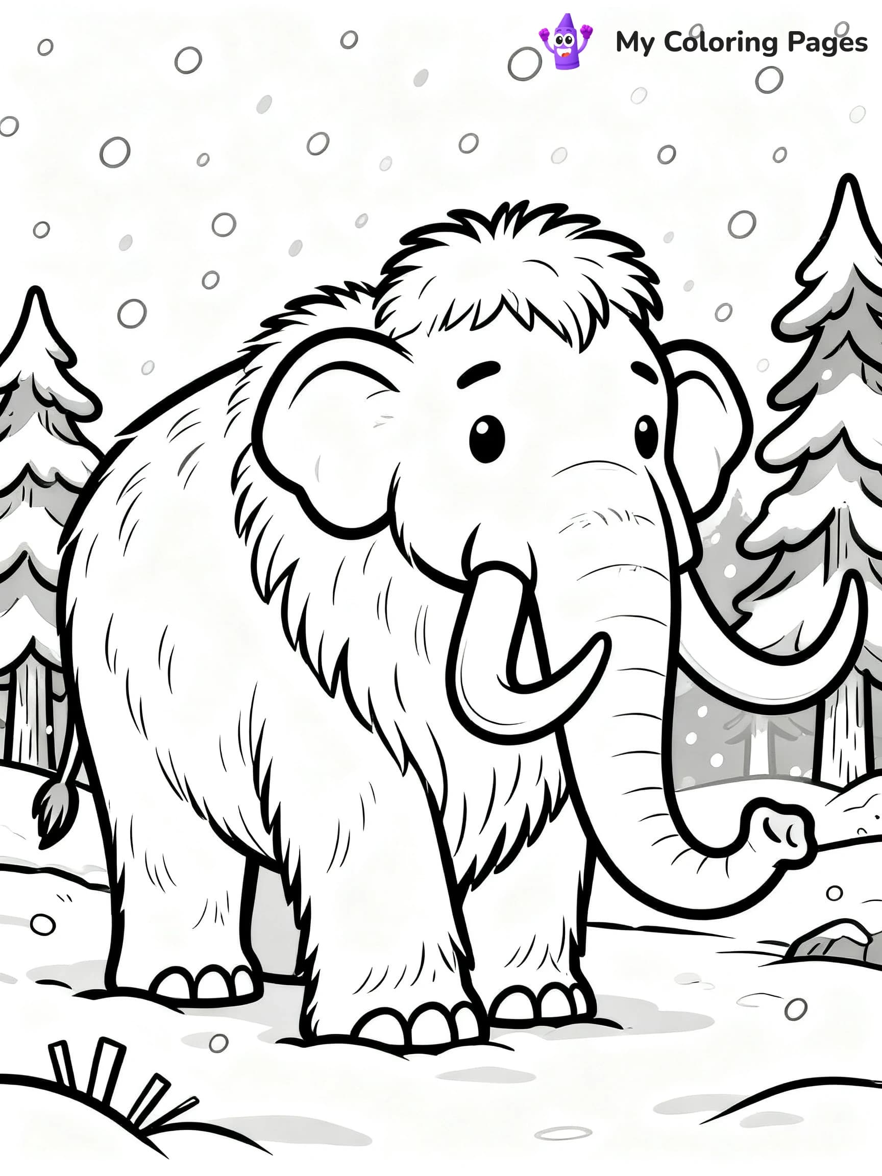Woolly Mammoth Coloring Pages - 9