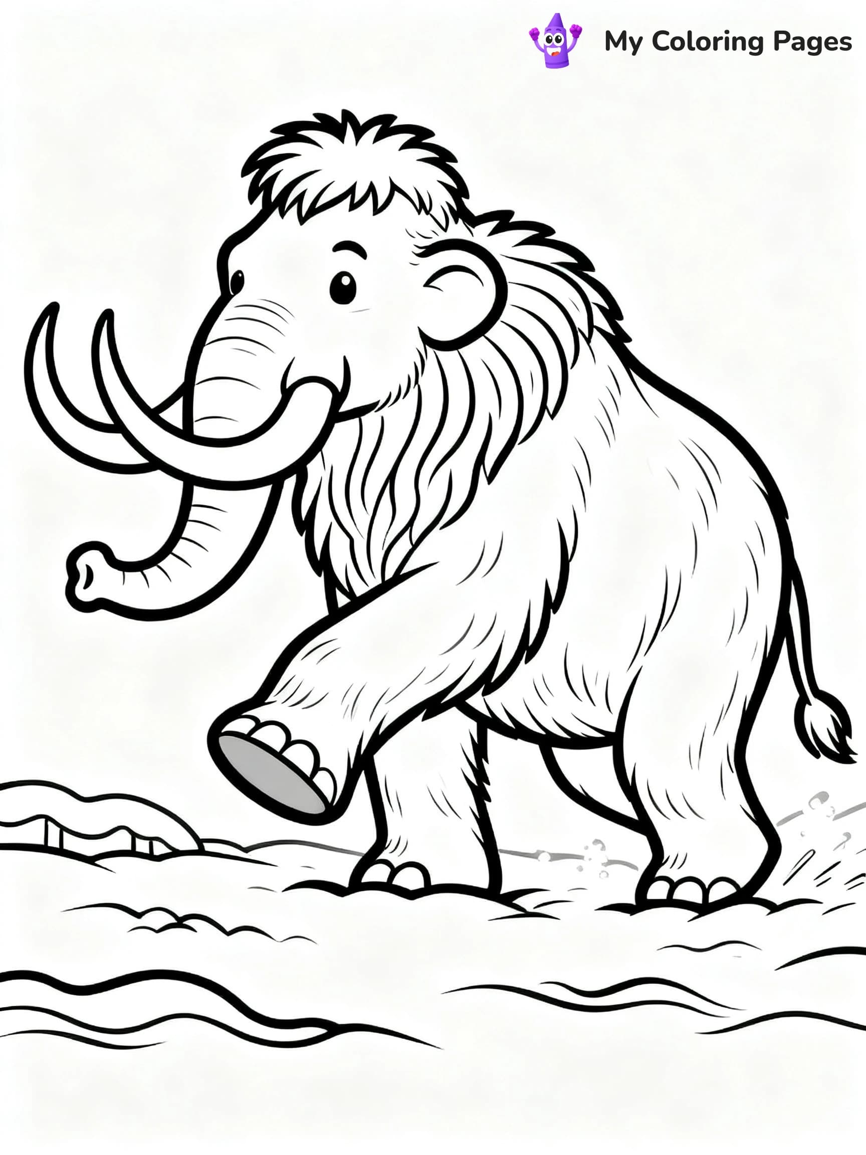Woolly Mammoth Coloring Pages - 7