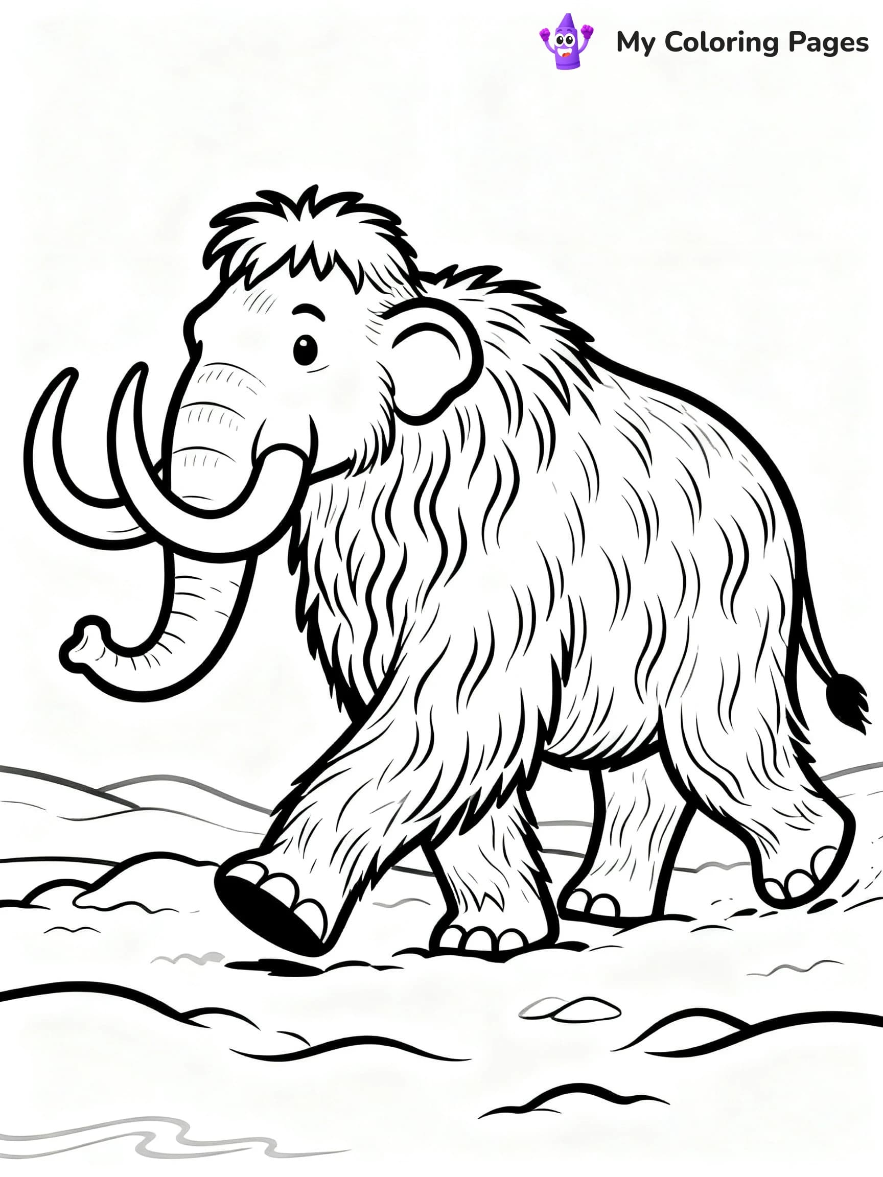 Woolly Mammoth Coloring Pages - 6