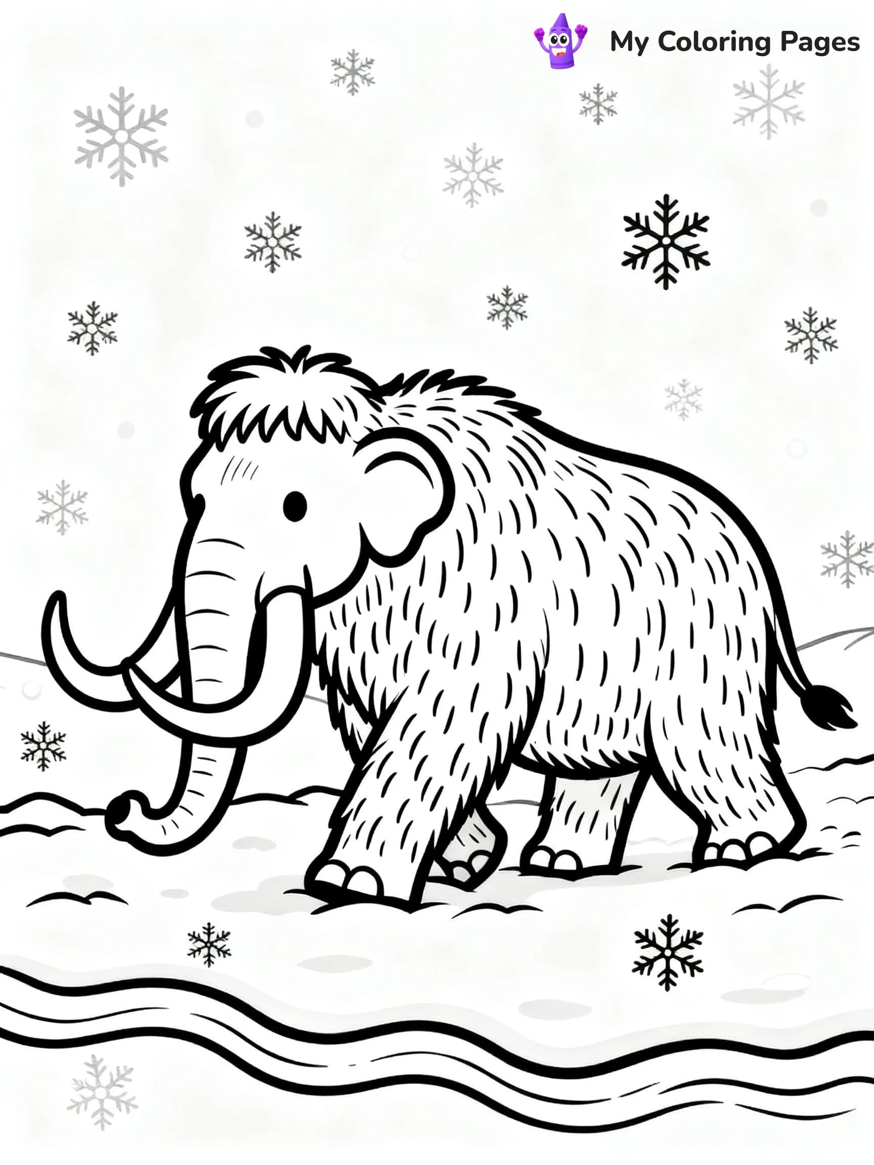 Woolly Mammoth Coloring Pages - 5
