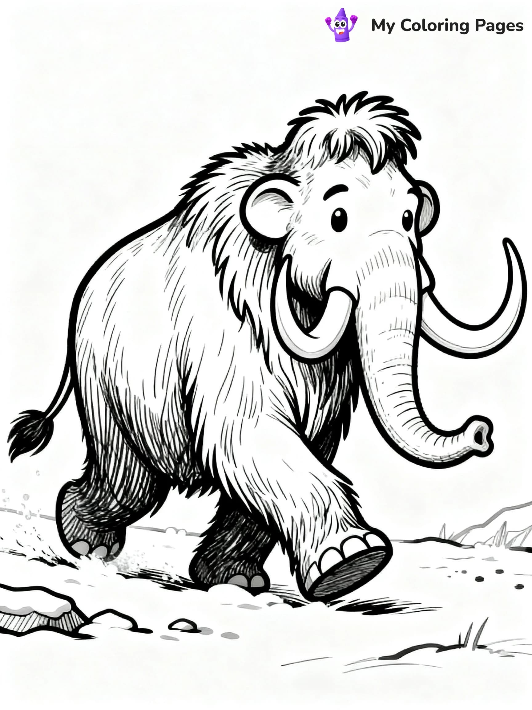 Woolly Mammoth Coloring Pages - 3