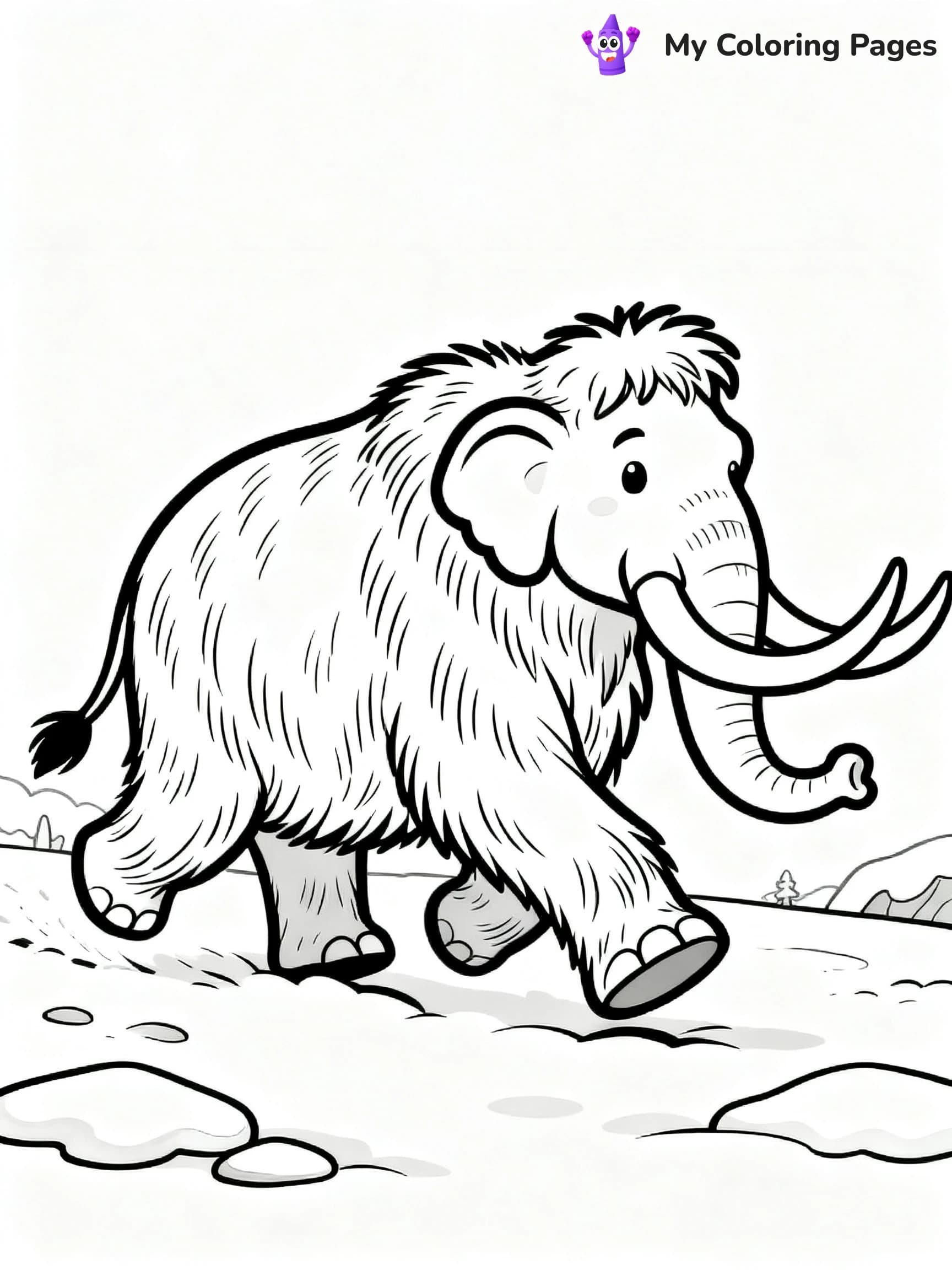 Woolly Mammoth Coloring Pages - 2