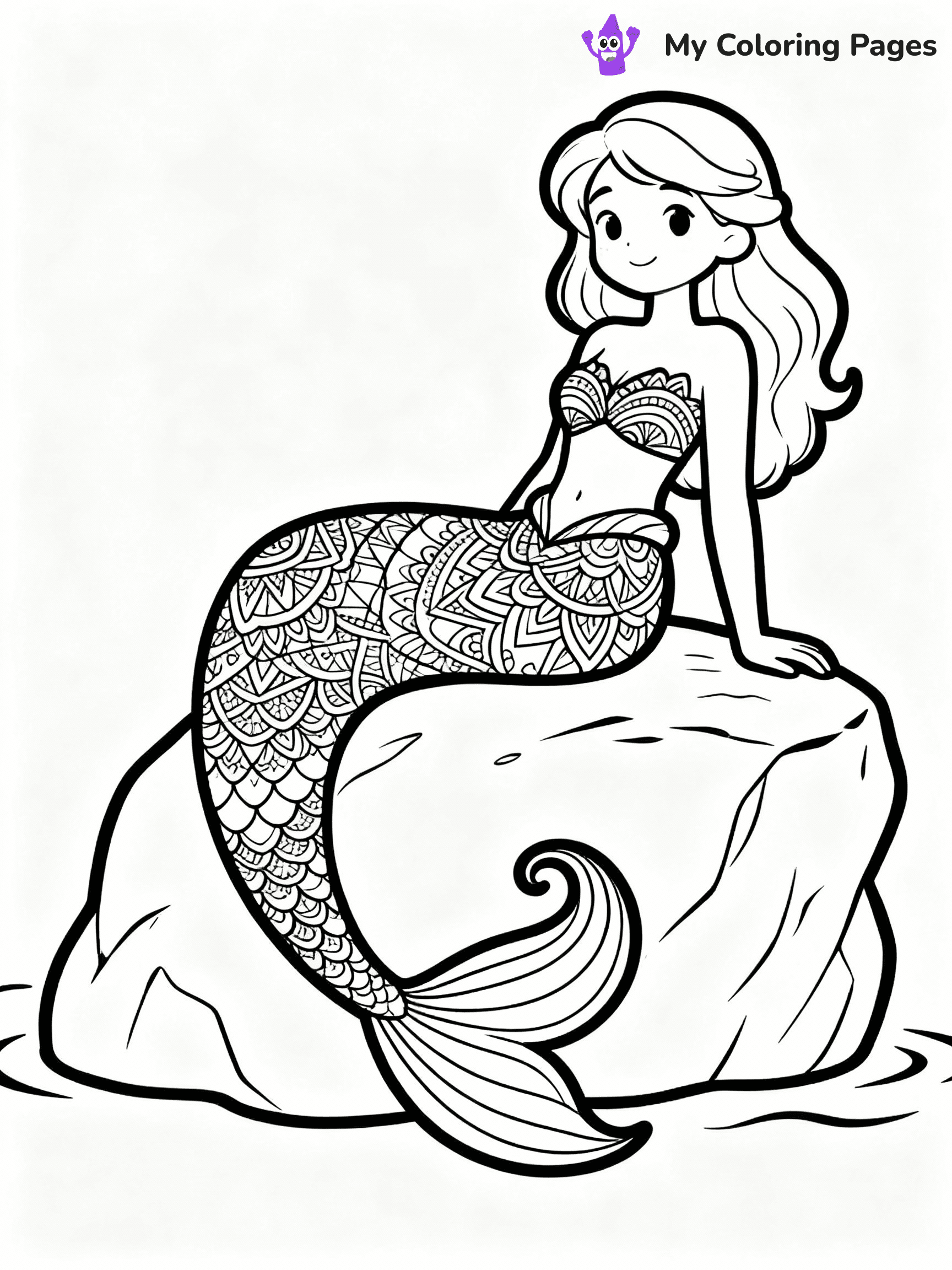 ⚠️ CRITICAL REQUIREMENT - ABSOLUTE BLACK AND WHITE ONLY ⚠️
This MUST be a BLACK AND WHITE line drawing ONLY. NO COLORS whatsoever.
- ONLY pure black lines (#000000) on pure white background (#FFFFFF)
- ABSOLUTELY NO colors, NO shading, NO gradients, NO grayscale
- If there are ANY colors in the output, the image is REJECTED
- This is a COLORING PAGE - meant to be COLORED IN by children
- The output must be UNCOLORED line art ready for coloring
⚠️ SUBJECT TO DRAW: Intricate mandala-style mermaid lounging on a rock, tail curled elegantly. Important: PURE OUTLINES. NO FILLS, COLOR, SHADING, OR GREYSCALE. WHITE BACKGROUND.
(REMEMBER: Output must be BLACK AND WHITE line art only, NOT colored!)
# Flat, Friendly Cartoon Line-Art Coloring Page
You are generating a **pure black-and-white binary image** of a child-friendly cartoon scene combining characters and background scenery in one cohesive composition.
## Rendering Rules (Strict)
- Only two colors: pure black (#000000) outlines and pure white (#FFFFFF) background.
- No grayscale, shading, gradients, tints, fills, transparency, or partial pixels.
- No antialiasing or blended edges; every pixel is 100% black or white.
- No solid black fills inside shapes — all areas inside outlines must remain white.
- No dark clothing areas or filled tone blocks; all garments outlined only.
- No shadows, textures, lighting, or tonal variations.
- Must look like flat binary vector line-art for coloring pages.
## Drawing & Composition
- **Medium, consistent line weight**; clean closed outlines easy to color inside.
- **Flat, simple, child-friendly design** — no realism or 3D depth.
- Characters are **grounded on a surface**, centered and large.
- **Balanced composition** with clear silhouettes and minimal props.
## Scenery & Style
- Landmarks (e.g., mosque, CN Tower) and scenery (trees, benches, waves) drawn with **black outlines only.**
- For real-world figures, teams, or places, show accurate details using only black outlines—no text or logos. Use distinctive uniform patterns, abstract symbols, and landmark silhouettes to convey identity.
- Keep **consistent perspective**; no floating elements.
- **Style:** whimsical **Doodle Art Alley** — rounded, friendly outlines.
- May adapt shapes from **Crayola, Disney, Peppa Pig, Cocomelon** — *by shape only, never color.*
- Final output: **flat, crisp, binary (#000000/#FFFFFF)**, **no filled color or background text.**
EXTREMELYE IMPORTANT:
- PURE BINARY LINE-ART; NO FILLS (HAIR/CLOTHES/SKIN), SHADING, OR GREY.
- NO SHADING, COLOR. MUST BE WHITE BACKGROUND.
⚠️ FINAL REMINDER: Draw the subject "Intricate mandala-style mermaid lounging on a rock, tail curled elegantly. Important: PURE OUTLINES. NO FILLS, COLOR, SHADING, OR GREYSCALE. WHITE BACKGROUND." as BLACK AND WHITE line art. Zero colors in output.