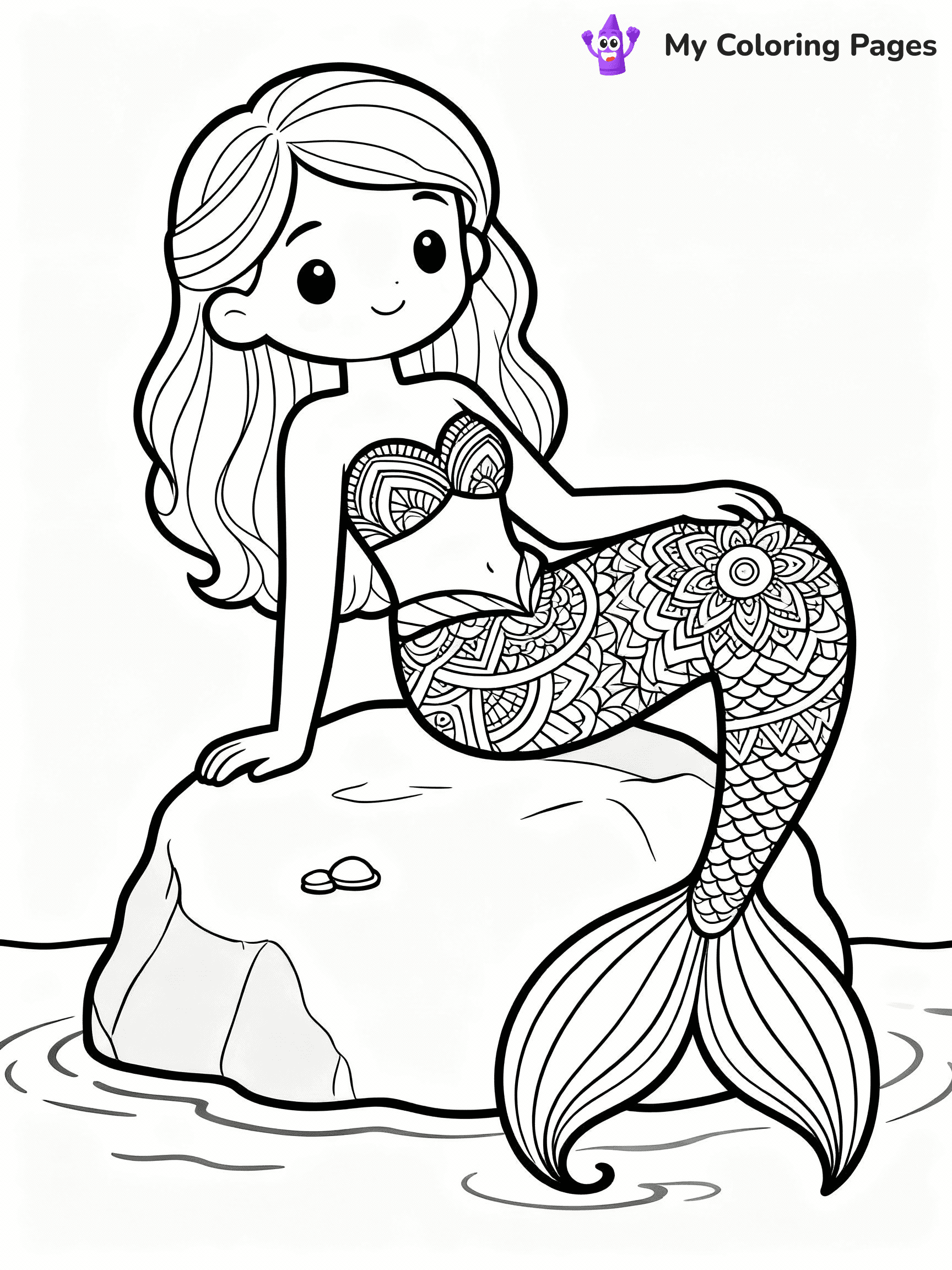 ⚠️ CRITICAL REQUIREMENT - ABSOLUTE BLACK AND WHITE ONLY ⚠️
This MUST be a BLACK AND WHITE line drawing ONLY. NO COLORS whatsoever.
- ONLY pure black lines (#000000) on pure white background (#FFFFFF)
- ABSOLUTELY NO colors, NO shading, NO gradients, NO grayscale
- If there are ANY colors in the output, the image is REJECTED
- This is a COLORING PAGE - meant to be COLORED IN by children
- The output must be UNCOLORED line art ready for coloring
⚠️ SUBJECT TO DRAW: Intricate mandala-style mermaid lounging on a rock, tail curled elegantly. Important: PURE OUTLINES. NO FILLS, COLOR, SHADING, OR GREYSCALE. WHITE BACKGROUND.
(REMEMBER: Output must be BLACK AND WHITE line art only, NOT colored!)
# Flat, Friendly Cartoon Line-Art Coloring Page
You are generating a **pure black-and-white binary image** of a child-friendly cartoon scene combining characters and background scenery in one cohesive composition.
## Rendering Rules (Strict)
- Only two colors: pure black (#000000) outlines and pure white (#FFFFFF) background.
- No grayscale, shading, gradients, tints, fills, transparency, or partial pixels.
- No antialiasing or blended edges; every pixel is 100% black or white.
- No solid black fills inside shapes — all areas inside outlines must remain white.
- No dark clothing areas or filled tone blocks; all garments outlined only.
- No shadows, textures, lighting, or tonal variations.
- Must look like flat binary vector line-art for coloring pages.
## Drawing & Composition
- **Medium, consistent line weight**; clean closed outlines easy to color inside.
- **Flat, simple, child-friendly design** — no realism or 3D depth.
- Characters are **grounded on a surface**, centered and large.
- **Balanced composition** with clear silhouettes and minimal props.
## Scenery & Style
- Landmarks (e.g., mosque, CN Tower) and scenery (trees, benches, waves) drawn with **black outlines only.**
- For real-world figures, teams, or places, show accurate details using only black outlines—no text or logos. Use distinctive uniform patterns, abstract symbols, and landmark silhouettes to convey identity.
- Keep **consistent perspective**; no floating elements.
- **Style:** whimsical **Doodle Art Alley** — rounded, friendly outlines.
- May adapt shapes from **Crayola, Disney, Peppa Pig, Cocomelon** — *by shape only, never color.*
- Final output: **flat, crisp, binary (#000000/#FFFFFF)**, **no filled color or background text.**
EXTREMELYE IMPORTANT:
- PURE BINARY LINE-ART; NO FILLS (HAIR/CLOTHES/SKIN), SHADING, OR GREY.
- NO SHADING, COLOR. MUST BE WHITE BACKGROUND.
⚠️ FINAL REMINDER: Draw the subject "Intricate mandala-style mermaid lounging on a rock, tail curled elegantly. Important: PURE OUTLINES. NO FILLS, COLOR, SHADING, OR GREYSCALE. WHITE BACKGROUND." as BLACK AND WHITE line art. Zero colors in output.