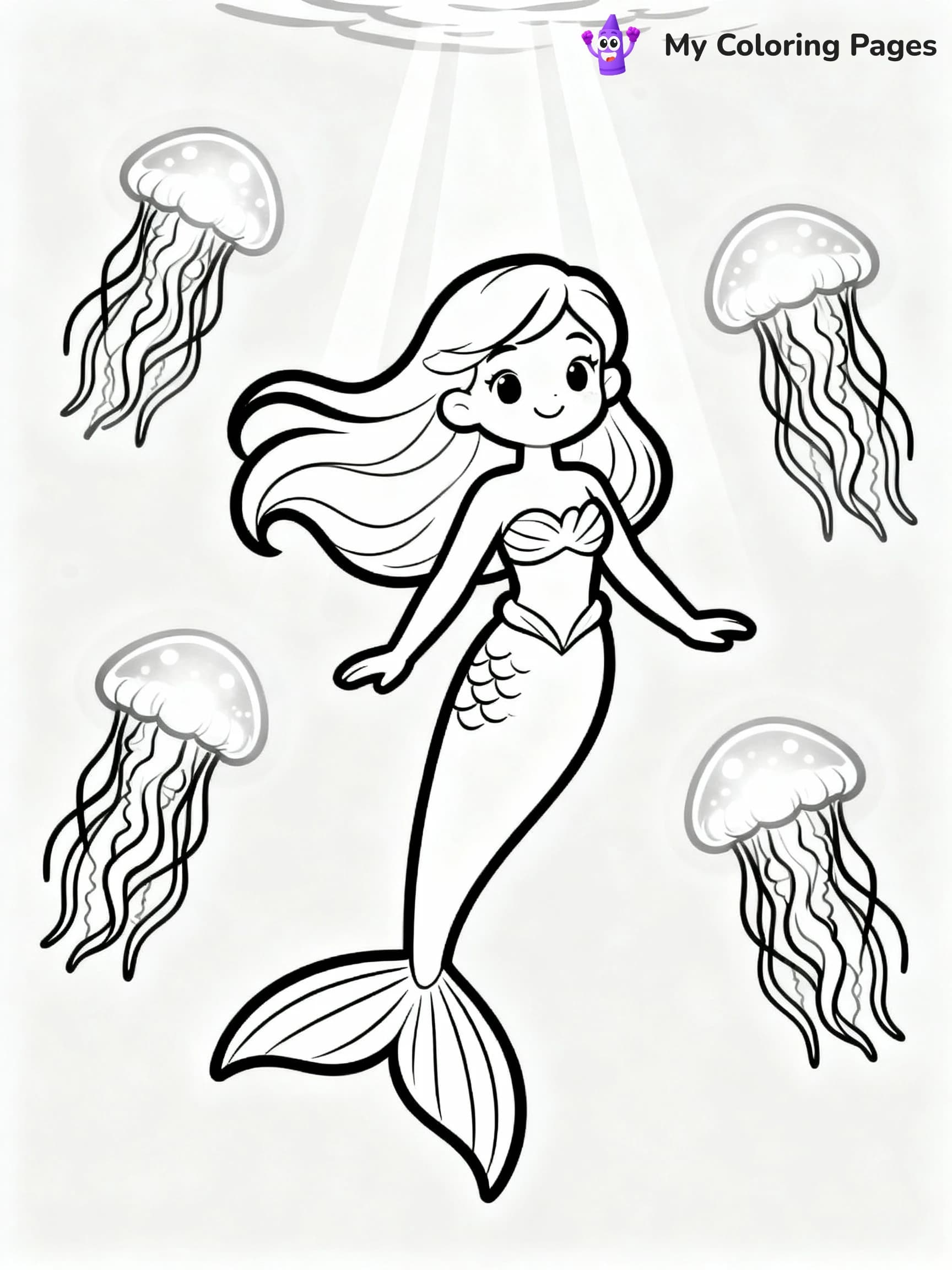 Mermaid Coloring Pages - 24