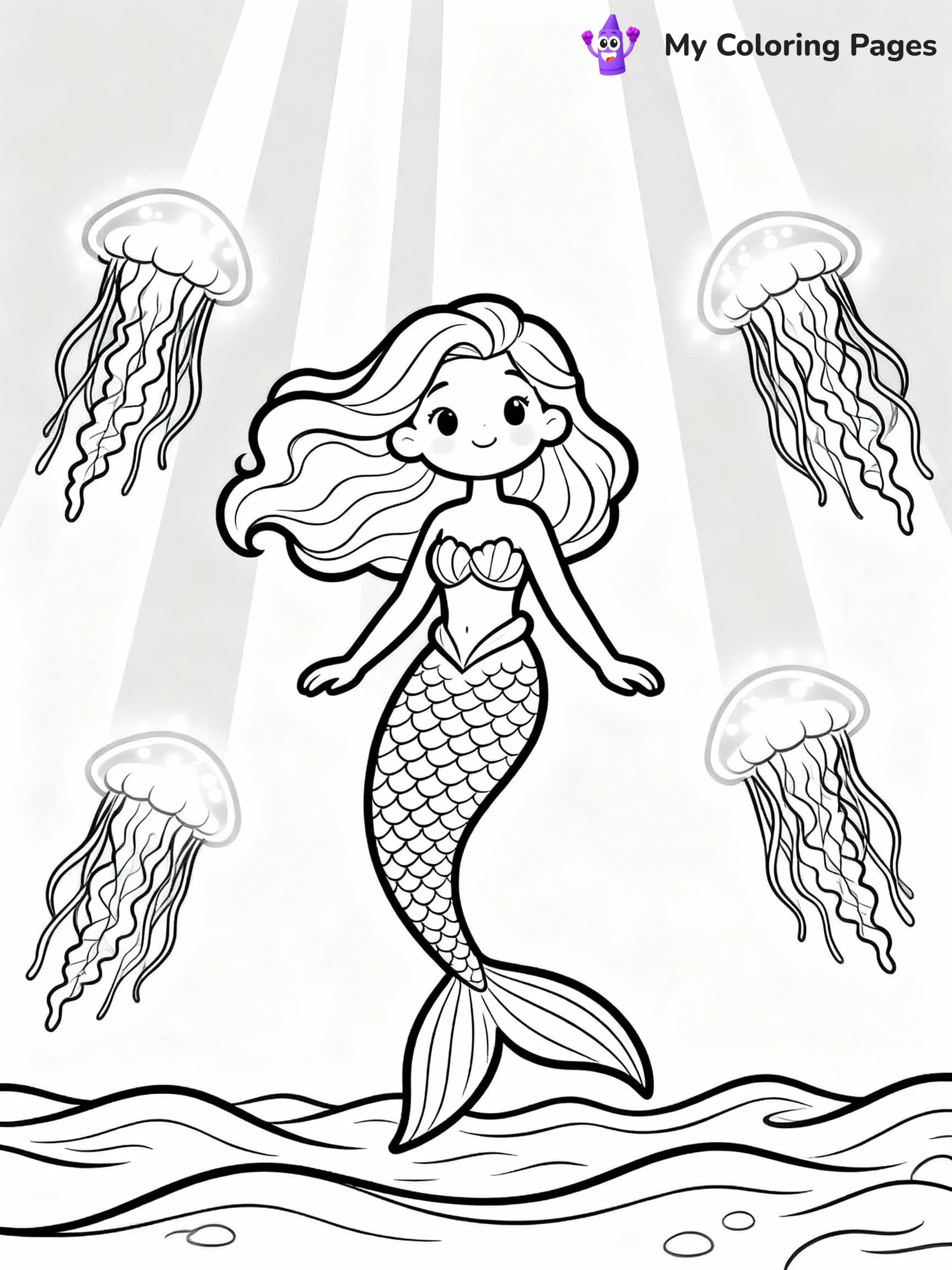 Mermaid Coloring Pages - 23
