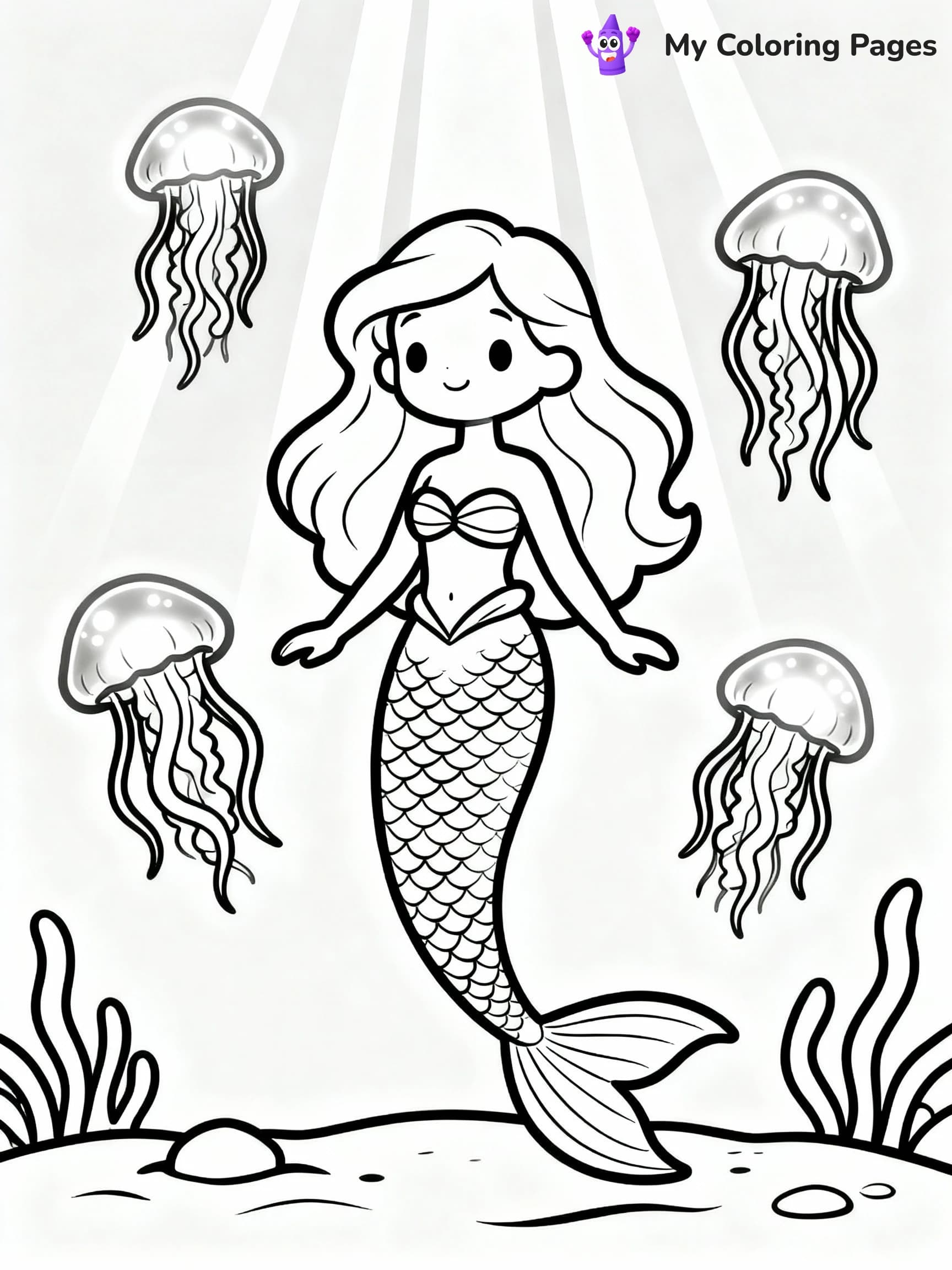 Mermaid Coloring Pages - 21