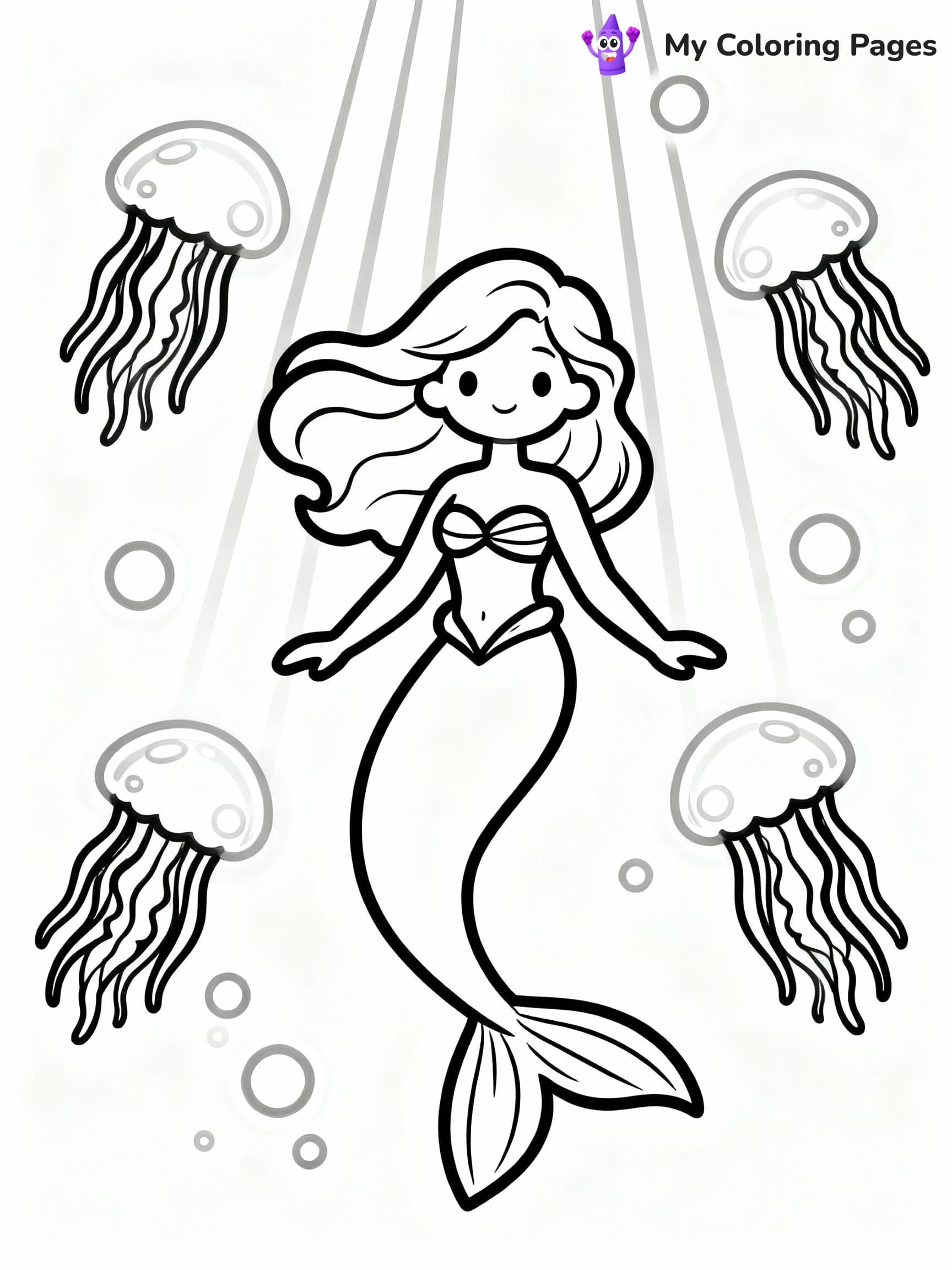 Mermaid Coloring Pages - 20