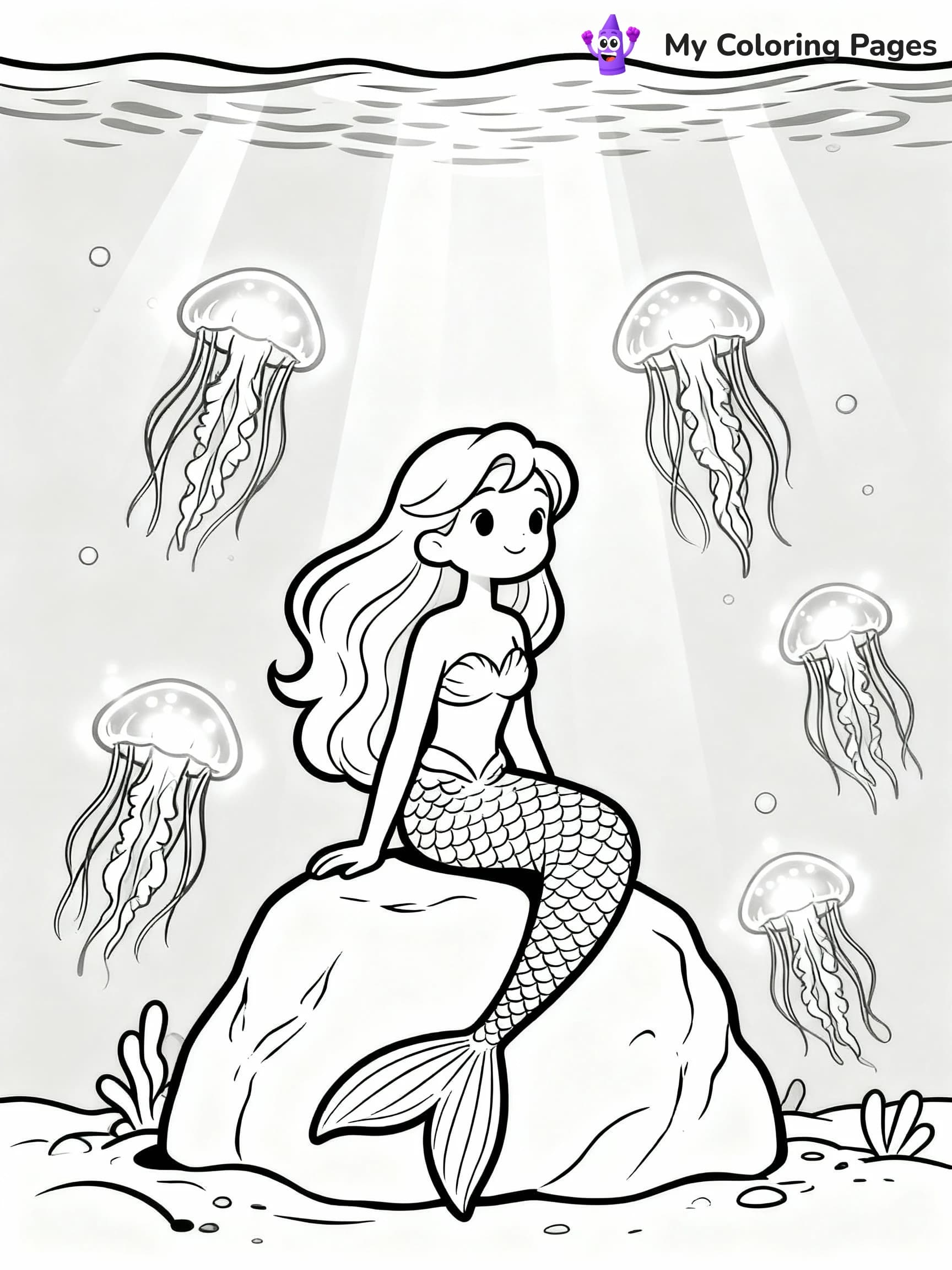 Mermaid Coloring Pages - 19