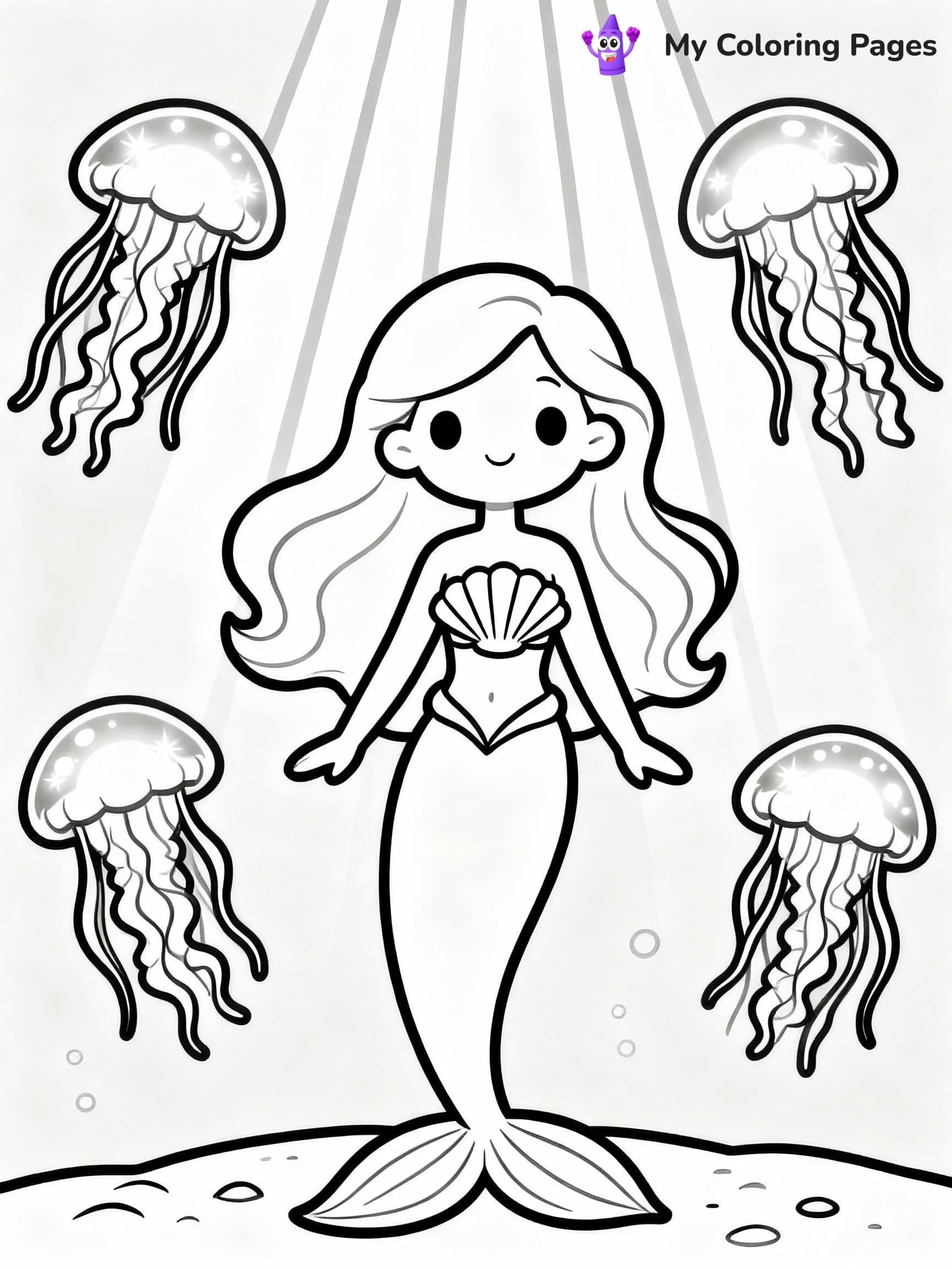 Mermaid Coloring Pages - 18