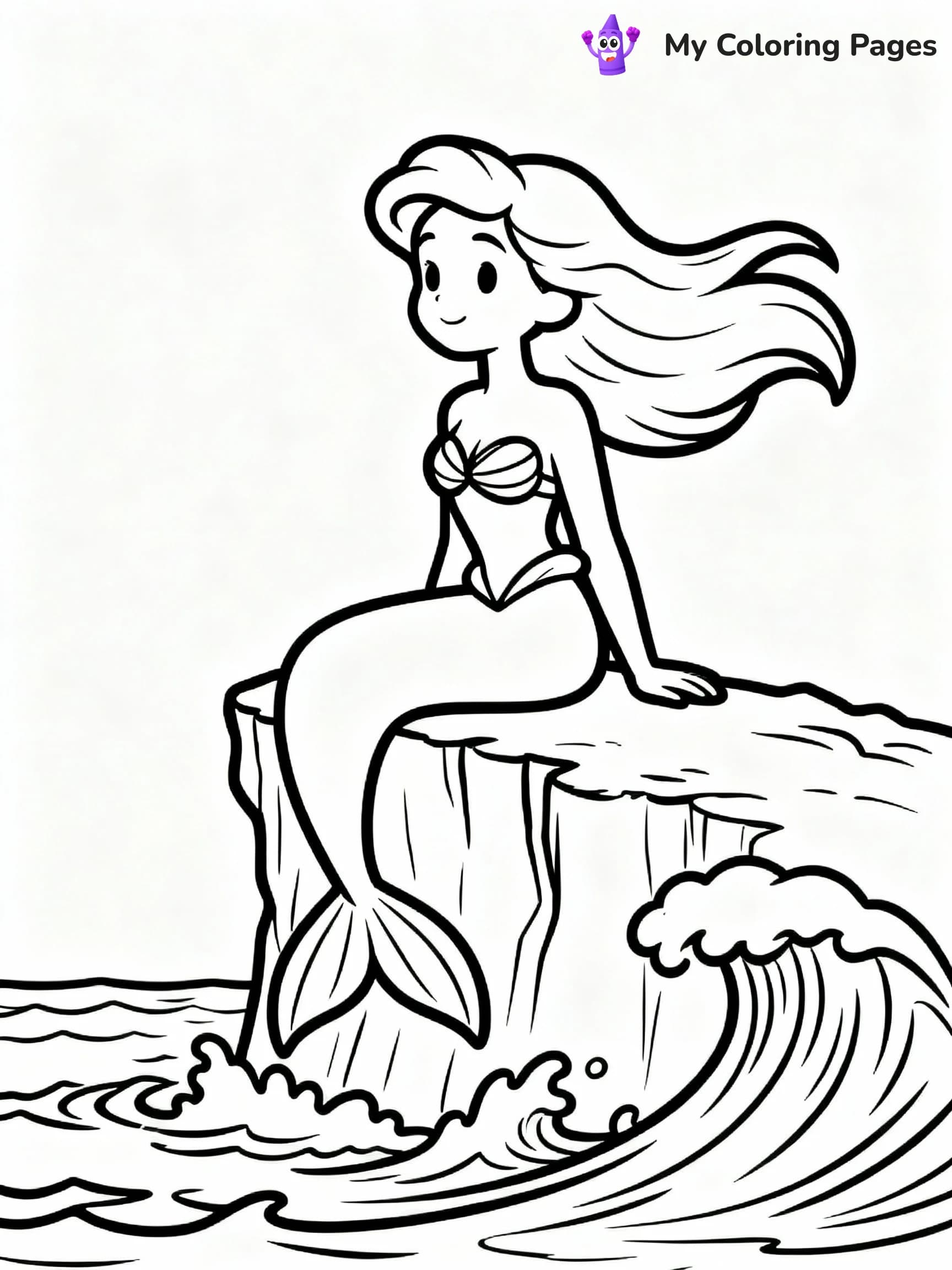 Mermaid Coloring Pages - 17