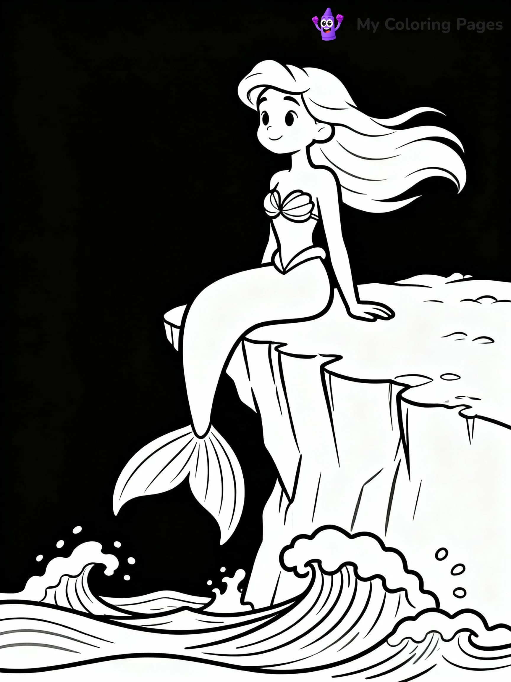Mermaid Coloring Pages - 16