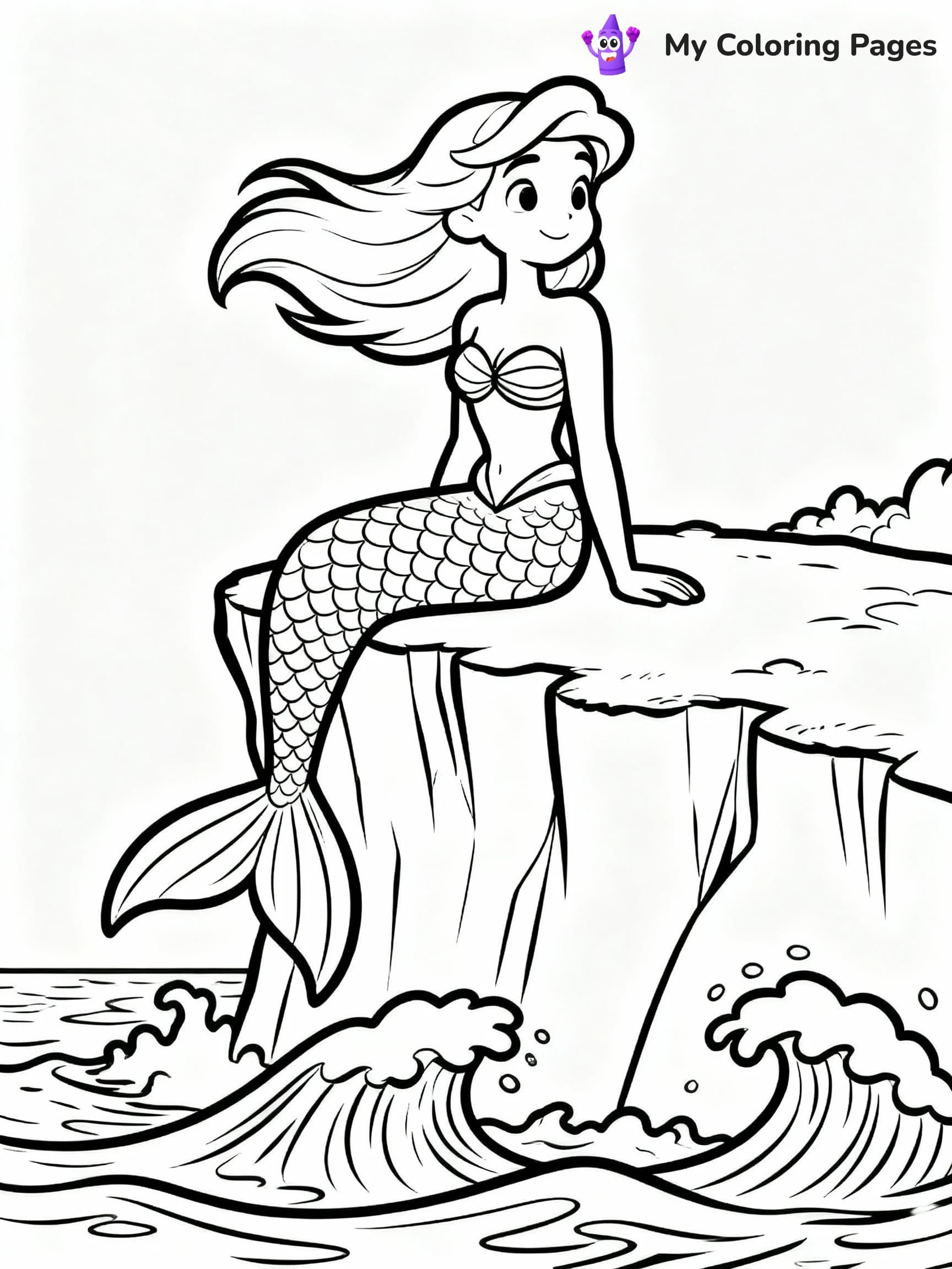 Mermaid Coloring Pages - 15