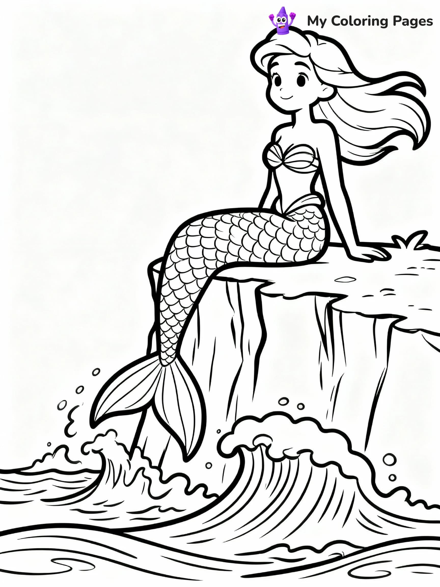 Mermaid Coloring Pages - 14
