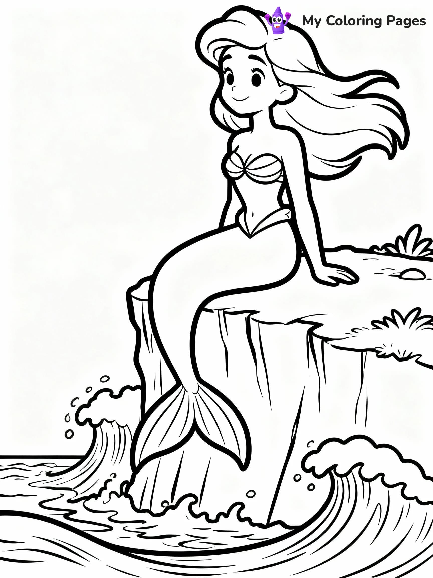 Mermaid Coloring Pages - 13