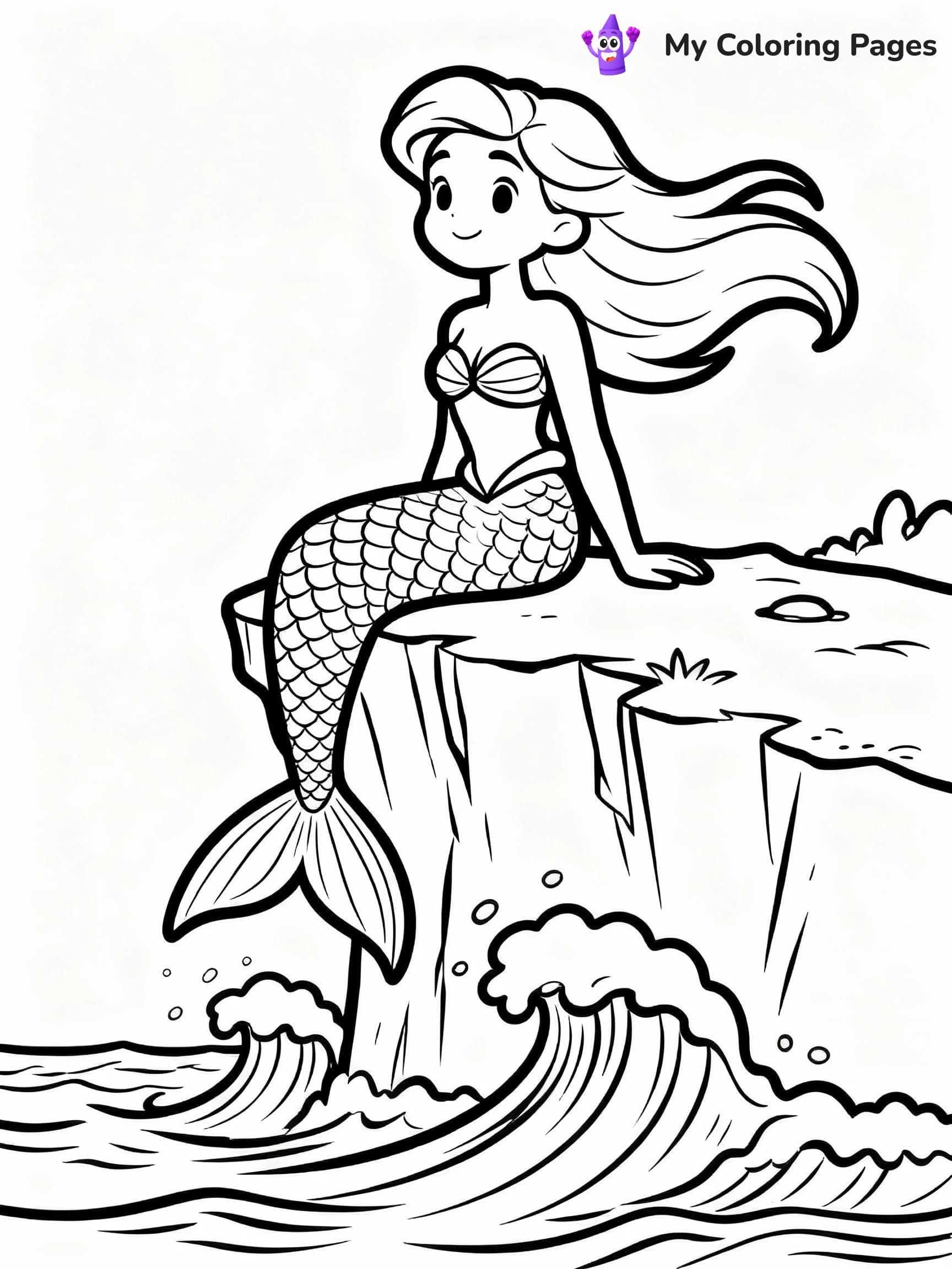 Mermaid Coloring Pages - 12