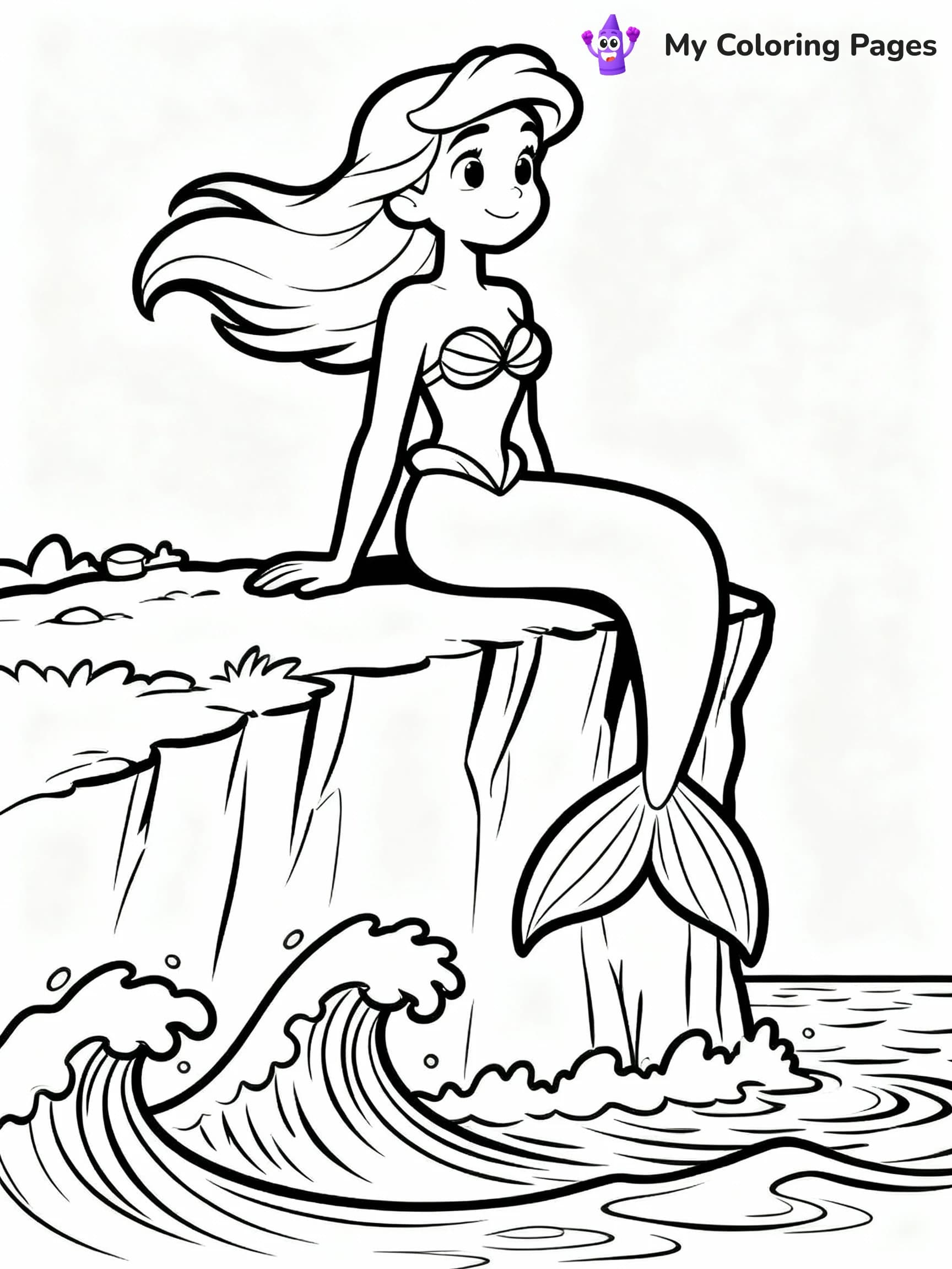 Mermaid Coloring Pages - 11